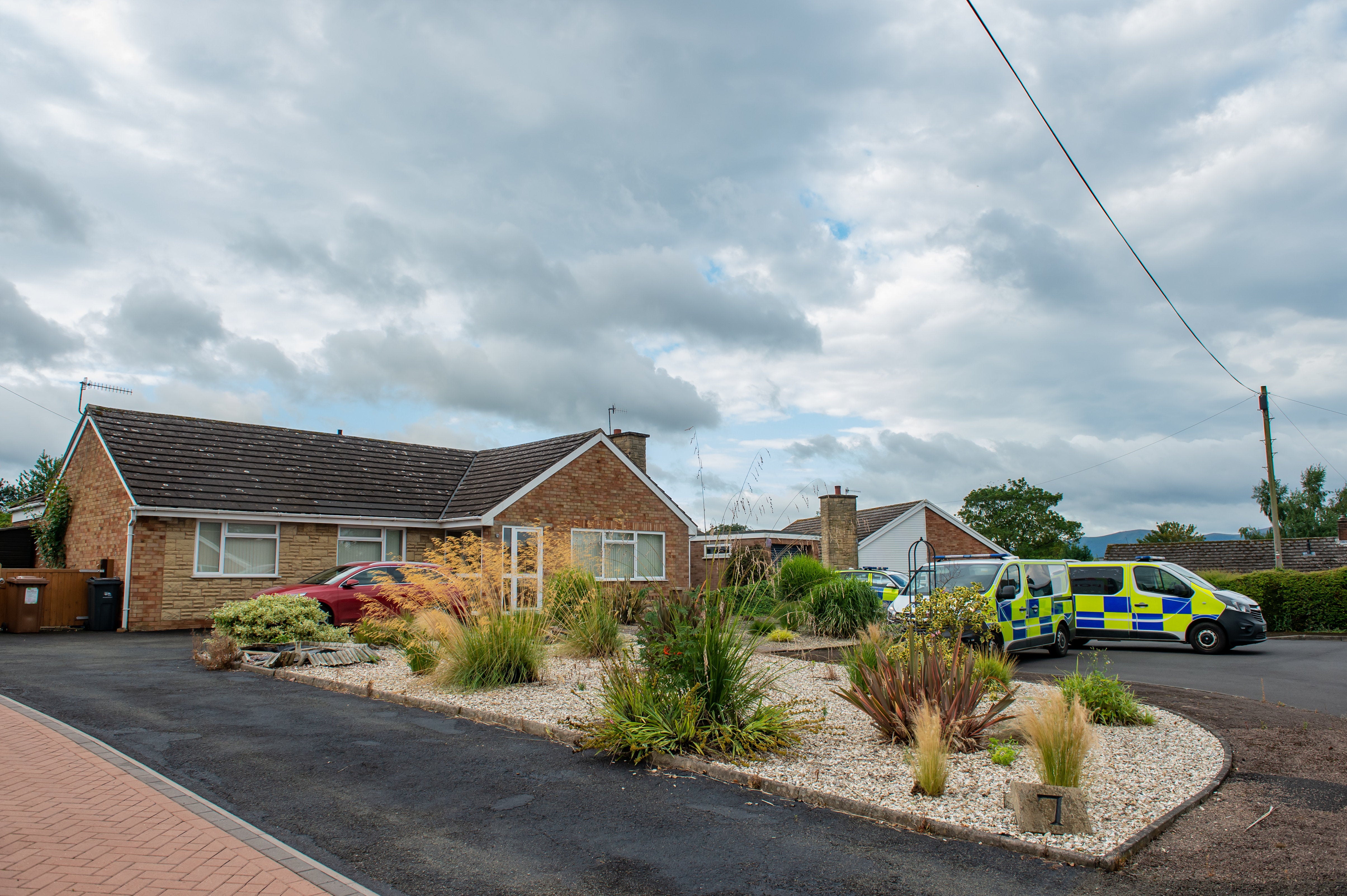 Police outside David Venables’ home in July 2019 after maintenance workers found human remains in a septic tank at his former farm house