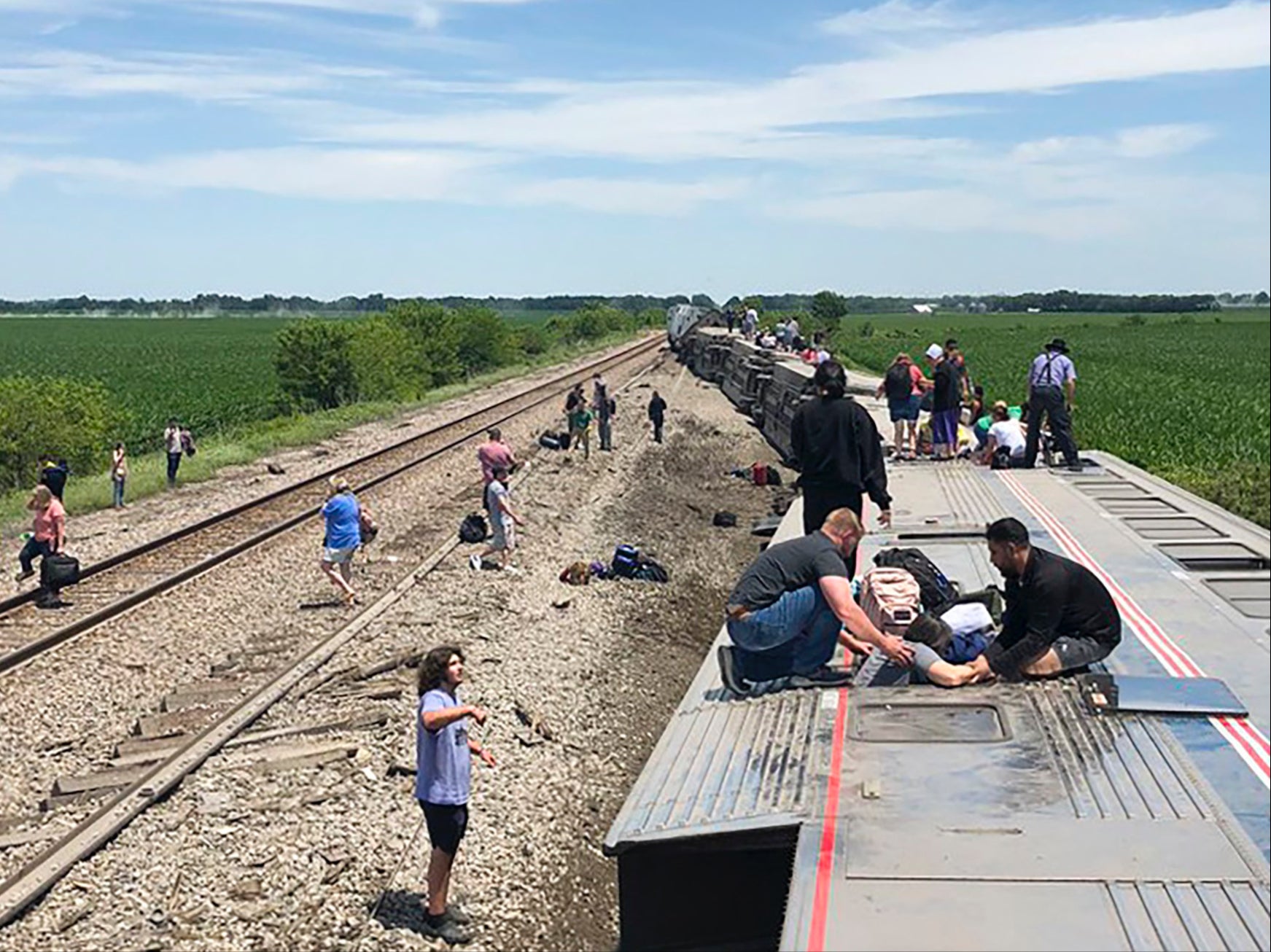 There were 275 passengers aboard the train when it crashed in Mendon, Missouri, on Monday