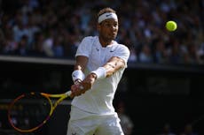 What time is Rafael Nadal playing at Wimbledon today?