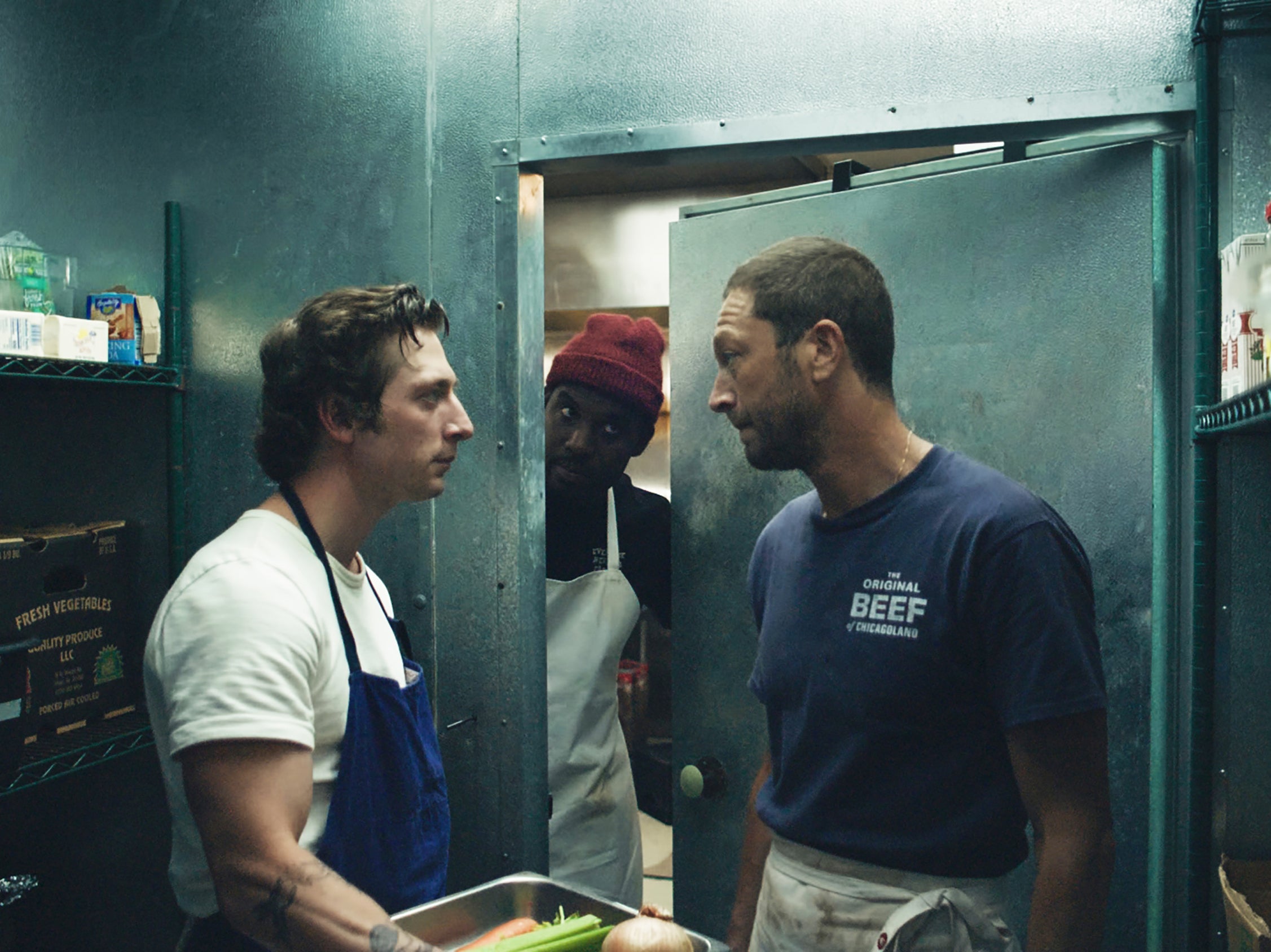 Jeremy Allen White, Lionel Boyce and Ebon Moss-Bachrach in ‘The Bear'