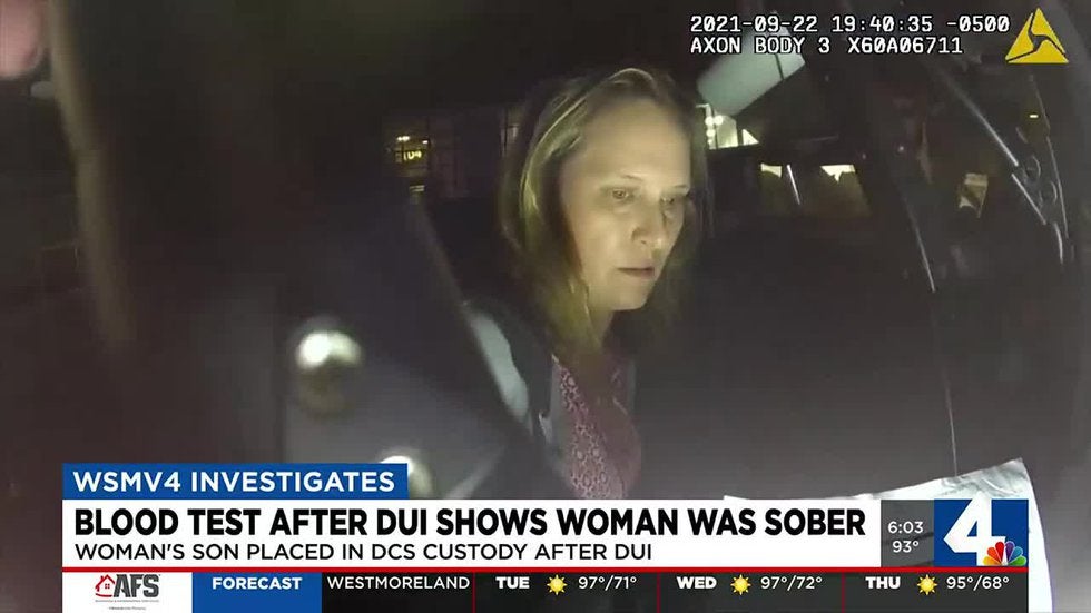 Kathryn Slayton is seen on body-camera footage during her DUI arrest