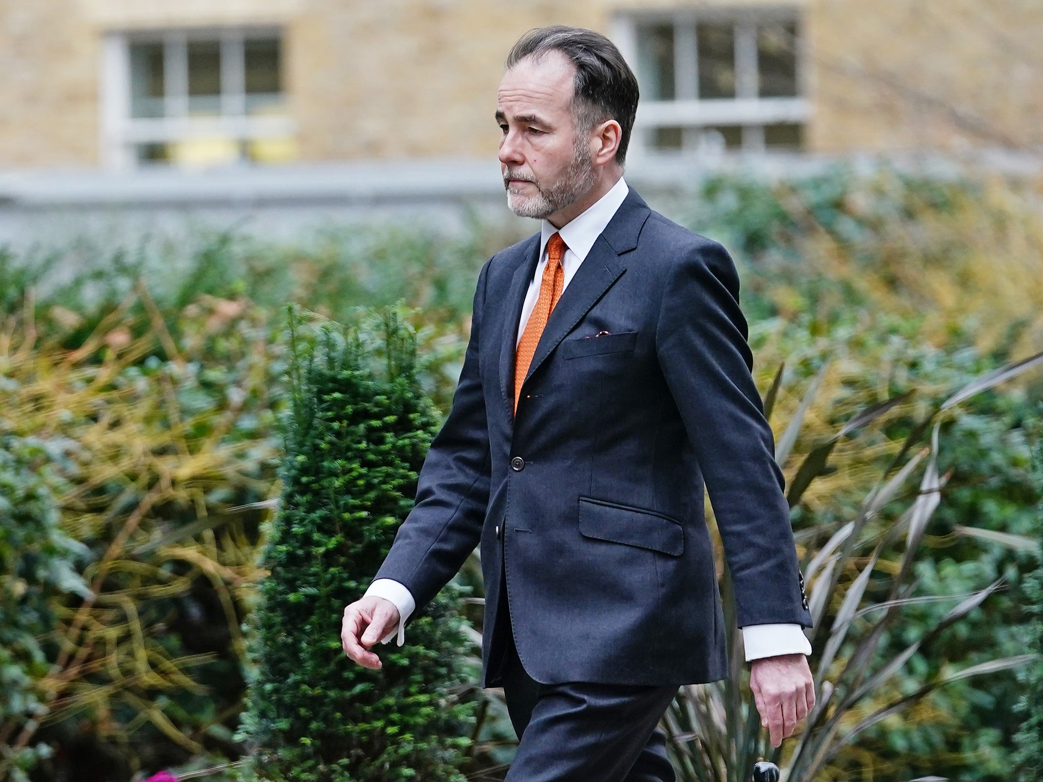 Chris Pincher MP heads towards Downing Street before his appointment as deputy chief whip