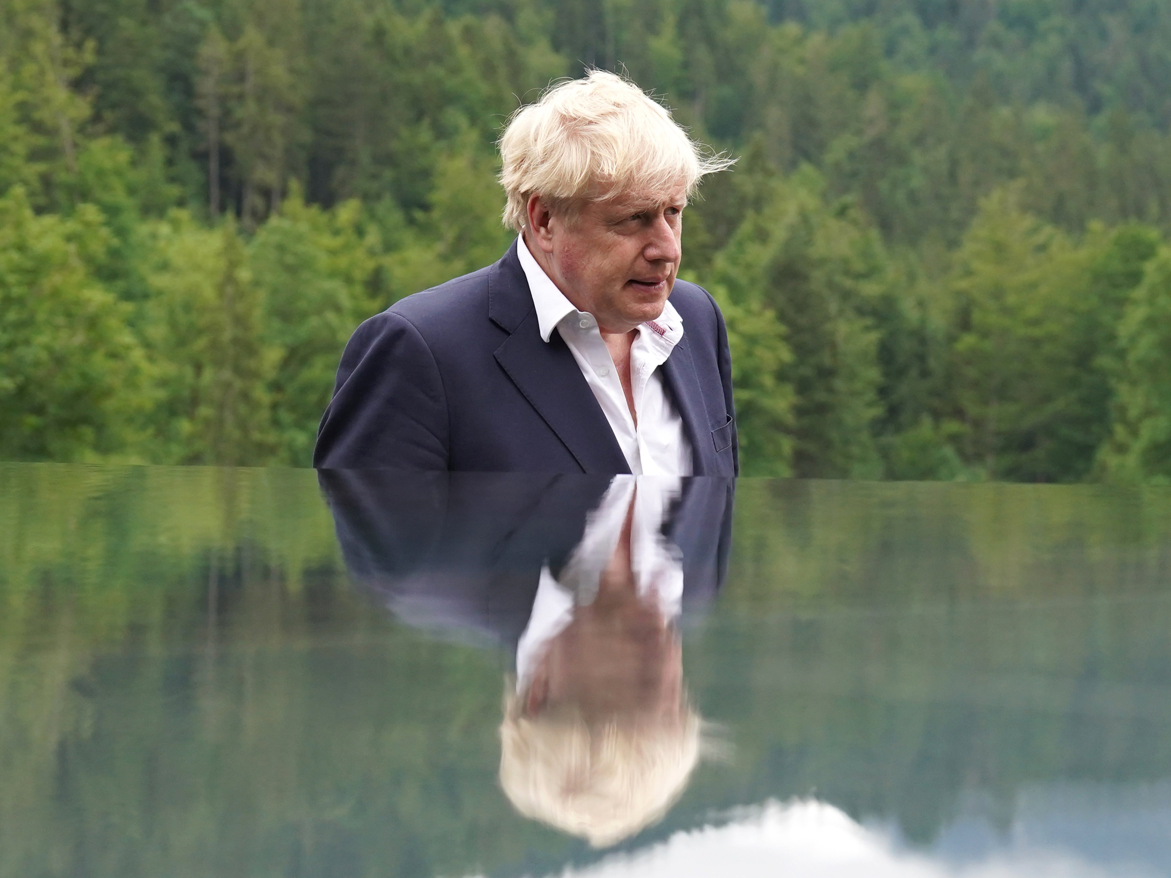 Boris Johnson at the G7 summit in Bavaria, Germany