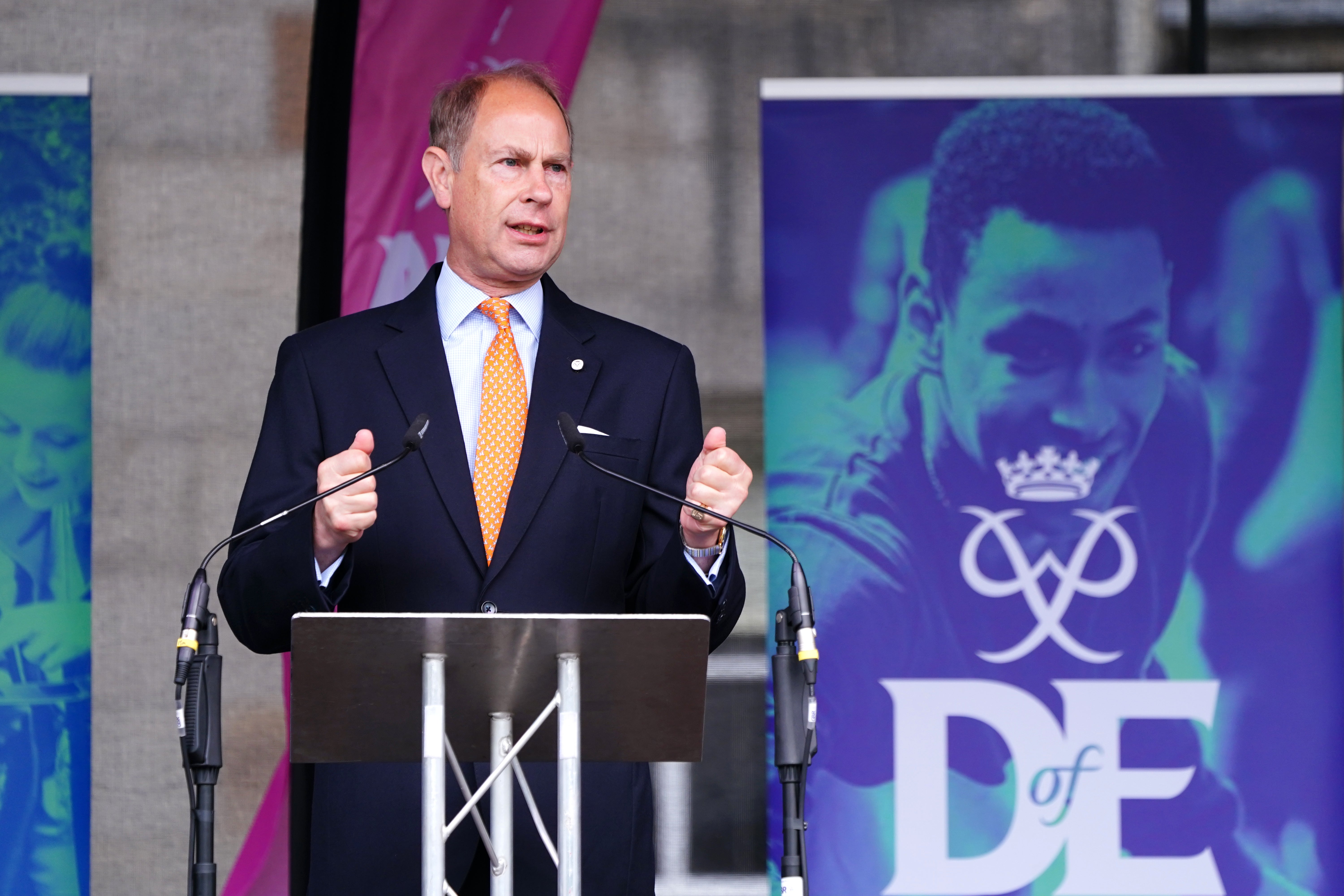 The Earl of Wessex hosts a Gold Award Celebration in the gardens of the Palace of Holyroodhouse, Edinburgh, for Duke of Edinburgh Gold Award holders from across Scotland (Jane Barlow/PA)