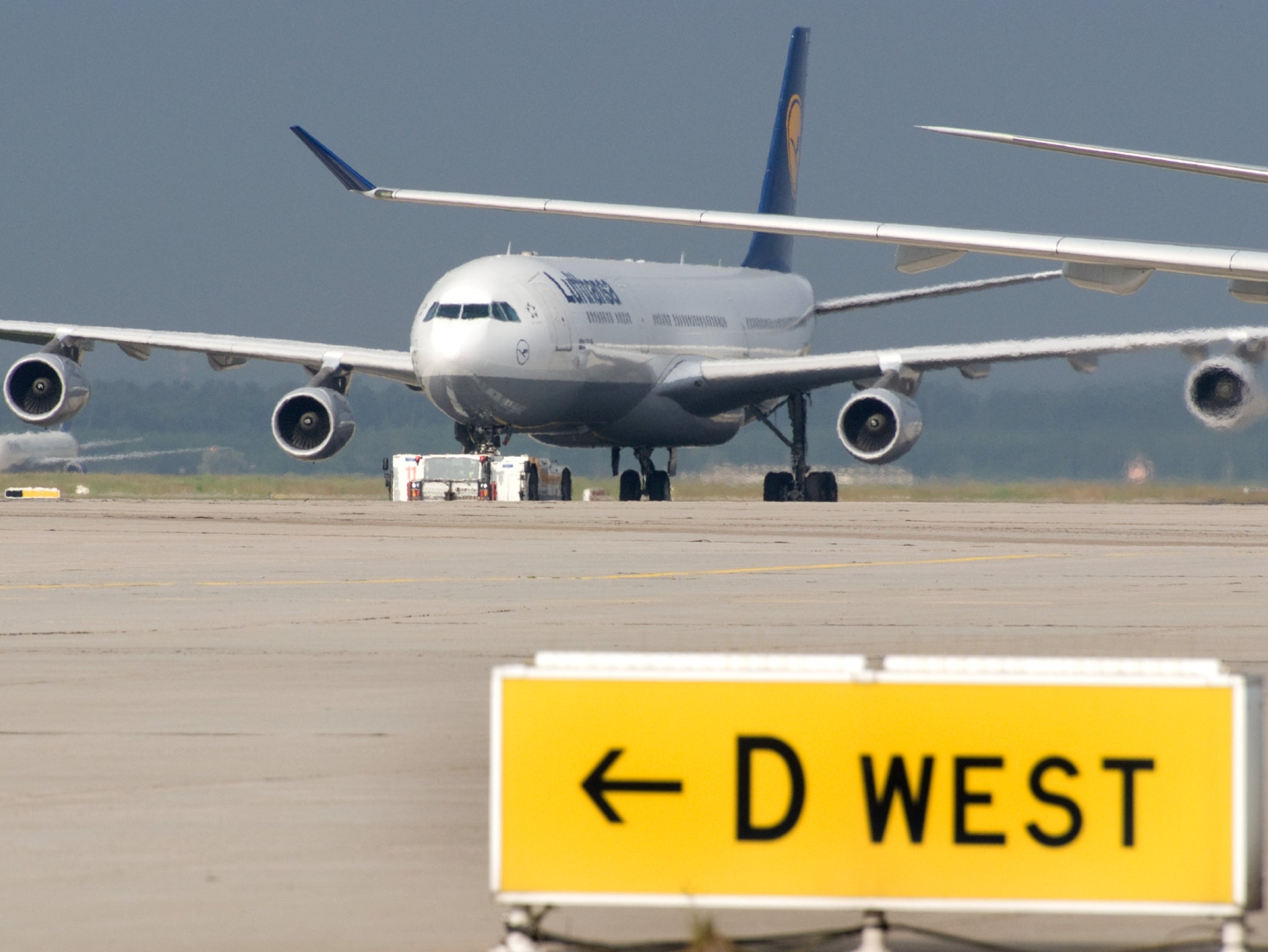 Ground stop: Lufthansa aircraft at Frankfurt, the German airline’s main hub