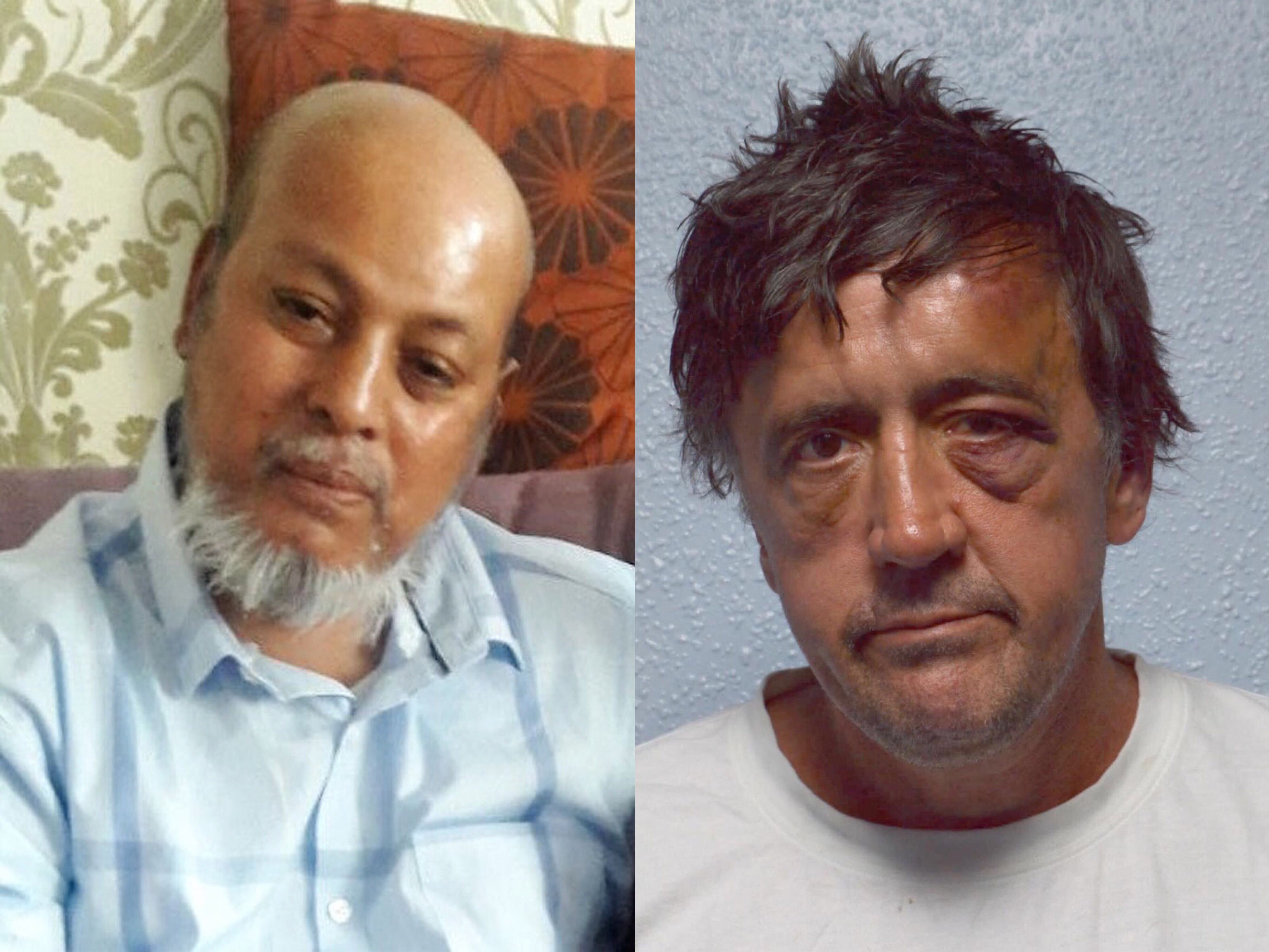 Mr Makram Ali (L) died after being hit by a van driven by right-wing terrorist Darren Osbourne (R) in 2017