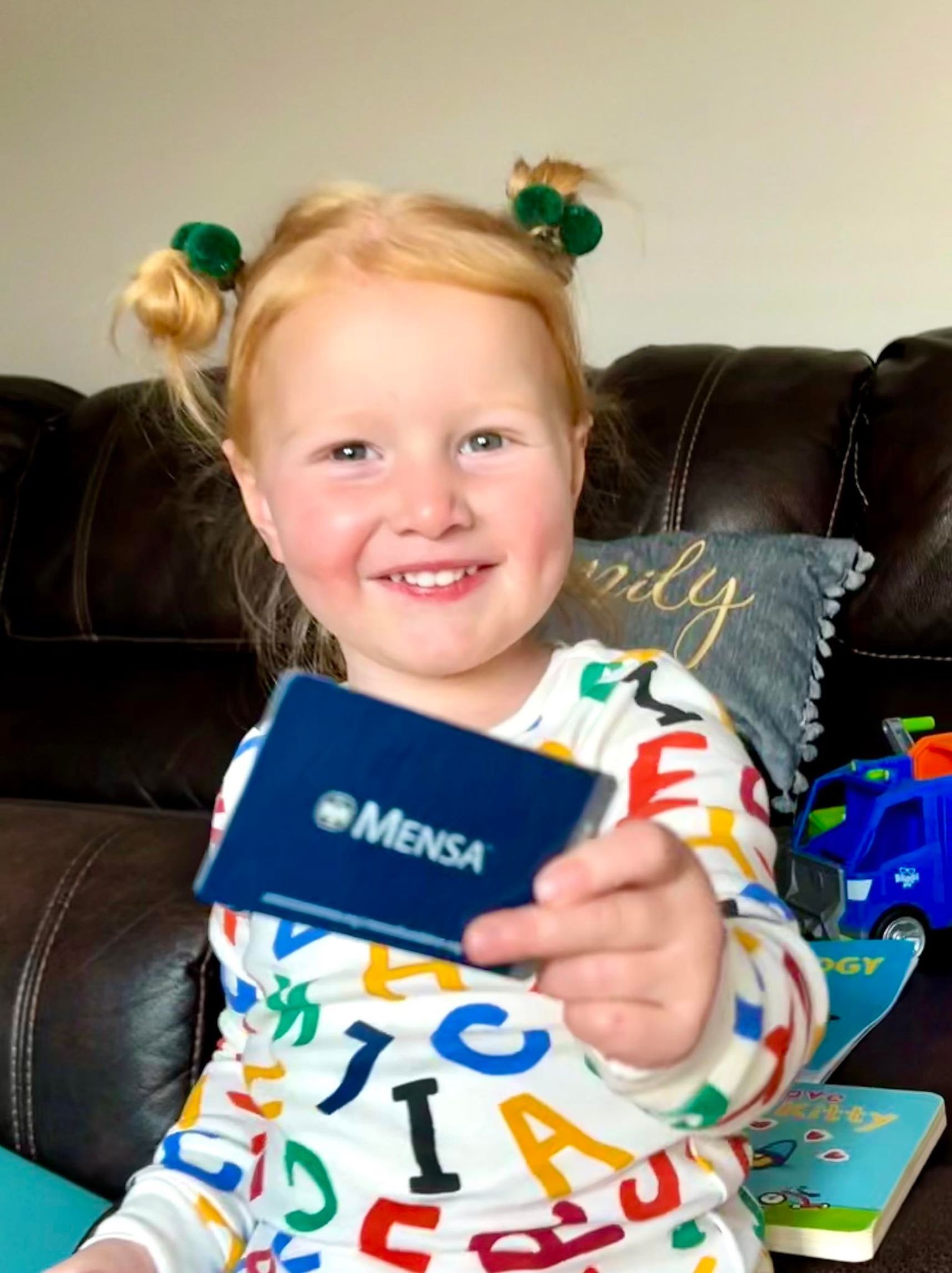 Two-year-old Isla McNabb is youngest member of Mensa