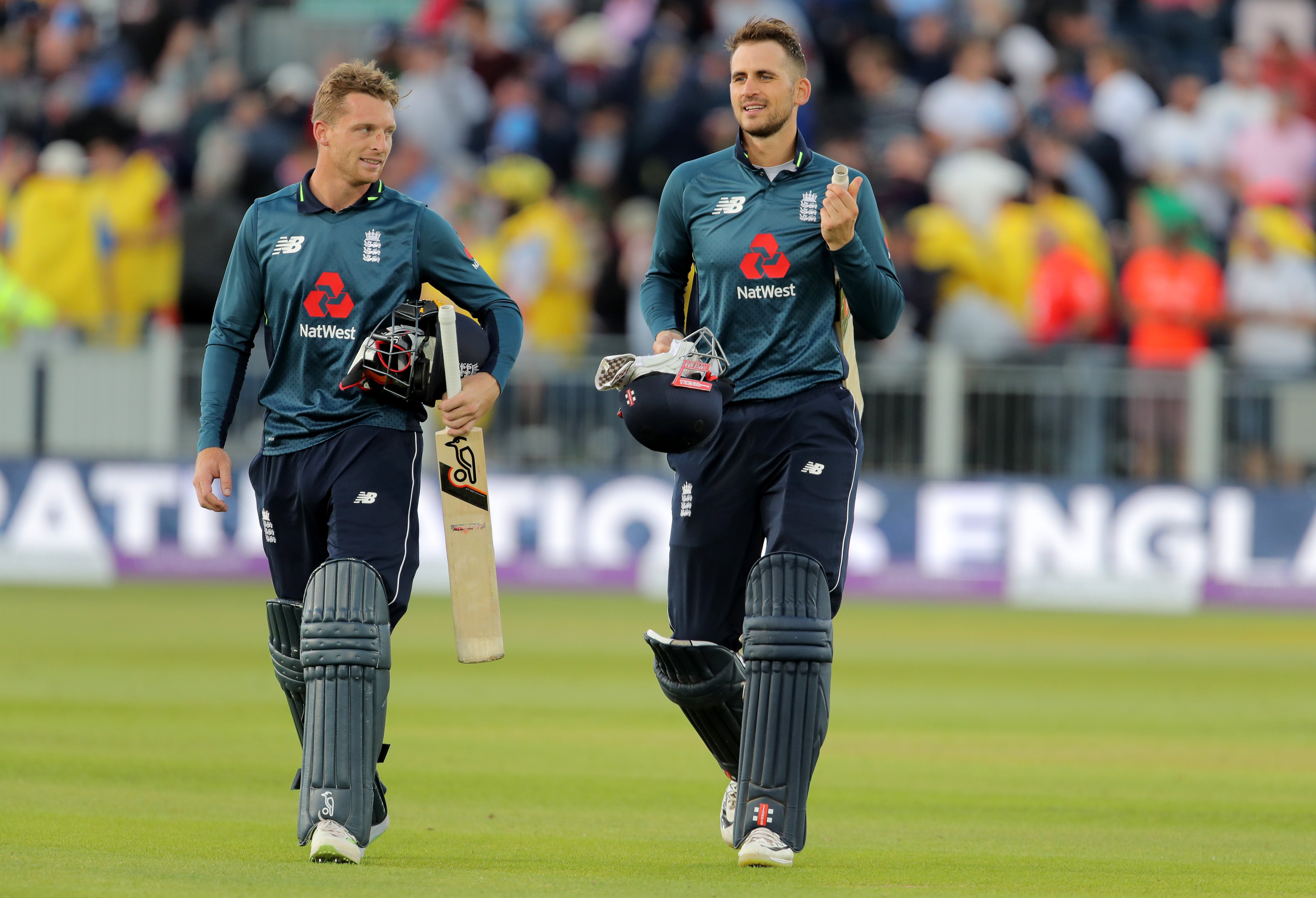 Jos Buttler says Alex Hales (right) is “up for selection, as everyone is in the country” (Richard Sellers./PA)