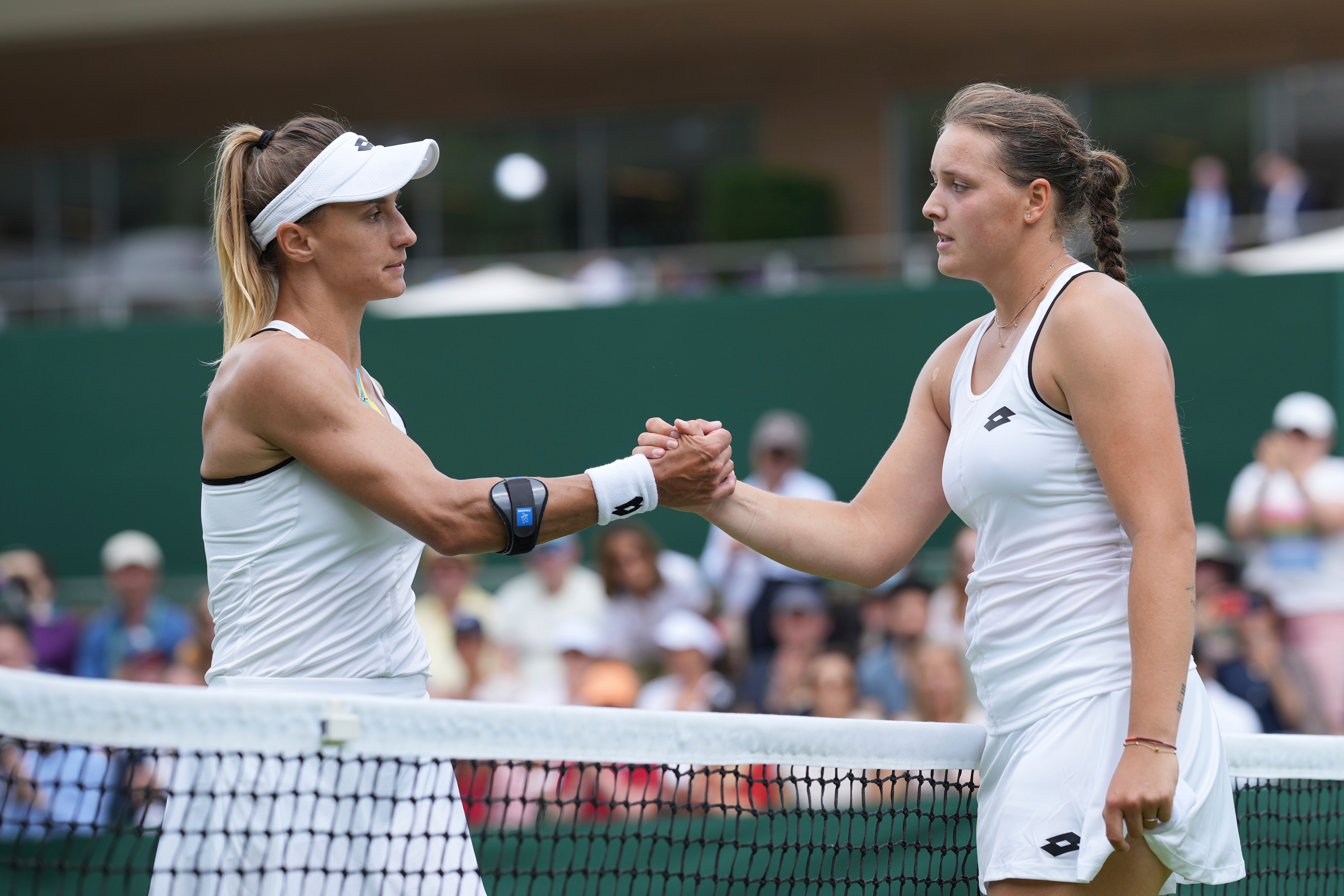 Ukraine’s Lesia Tsurenko lost in the third round to Jule Niemeier (Alberto Pezzali/AP/PA)