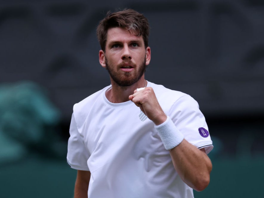 Cameron Norrie celebrates his victory