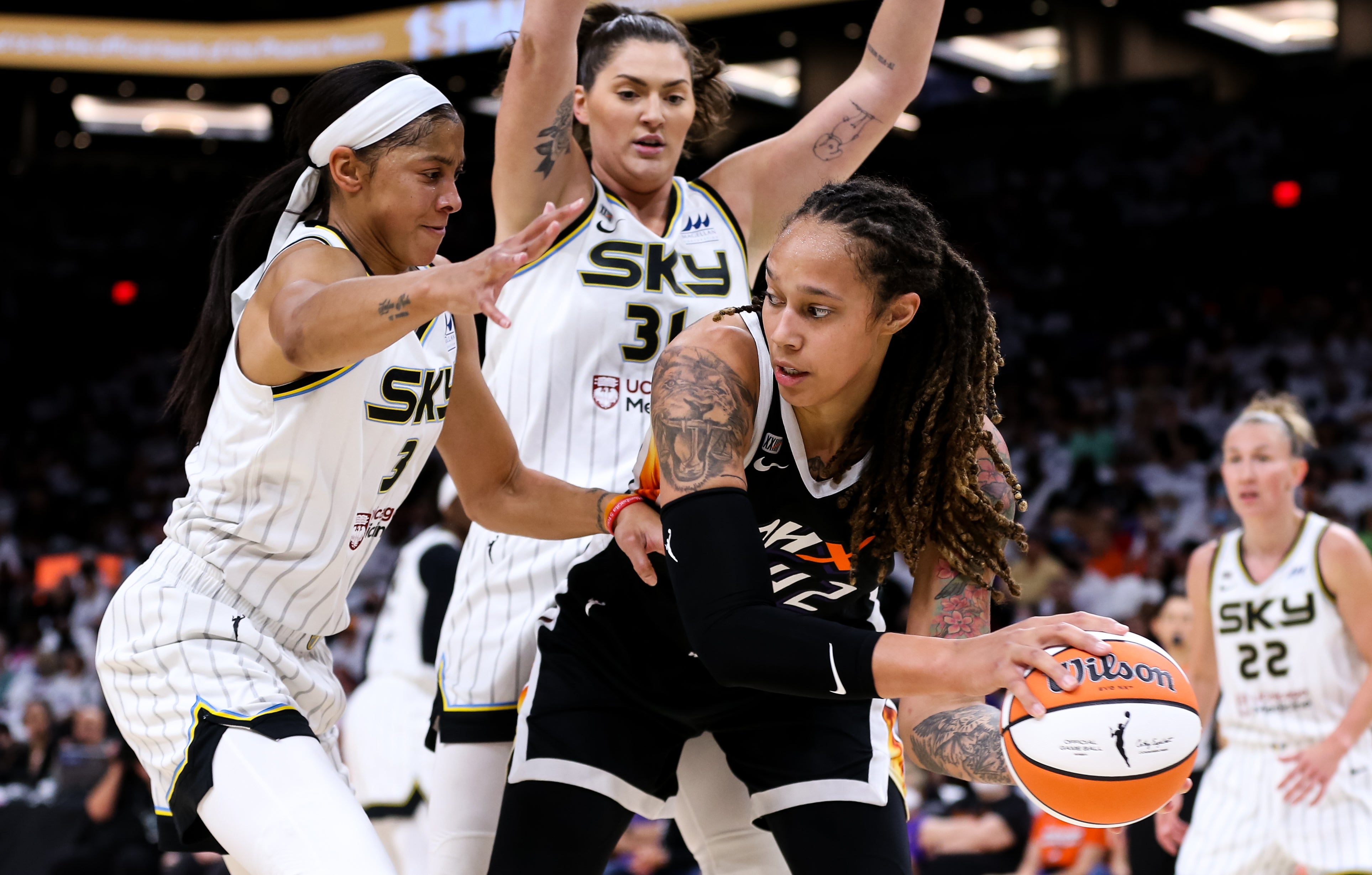 Brittney Griner ‘only playing’ in Russia due to gender pay gap, says US teammates