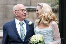 Supermodel Jerry Hall cites ‘irreconcilable differences’ in filing for divorce from Rupert Murdoch
