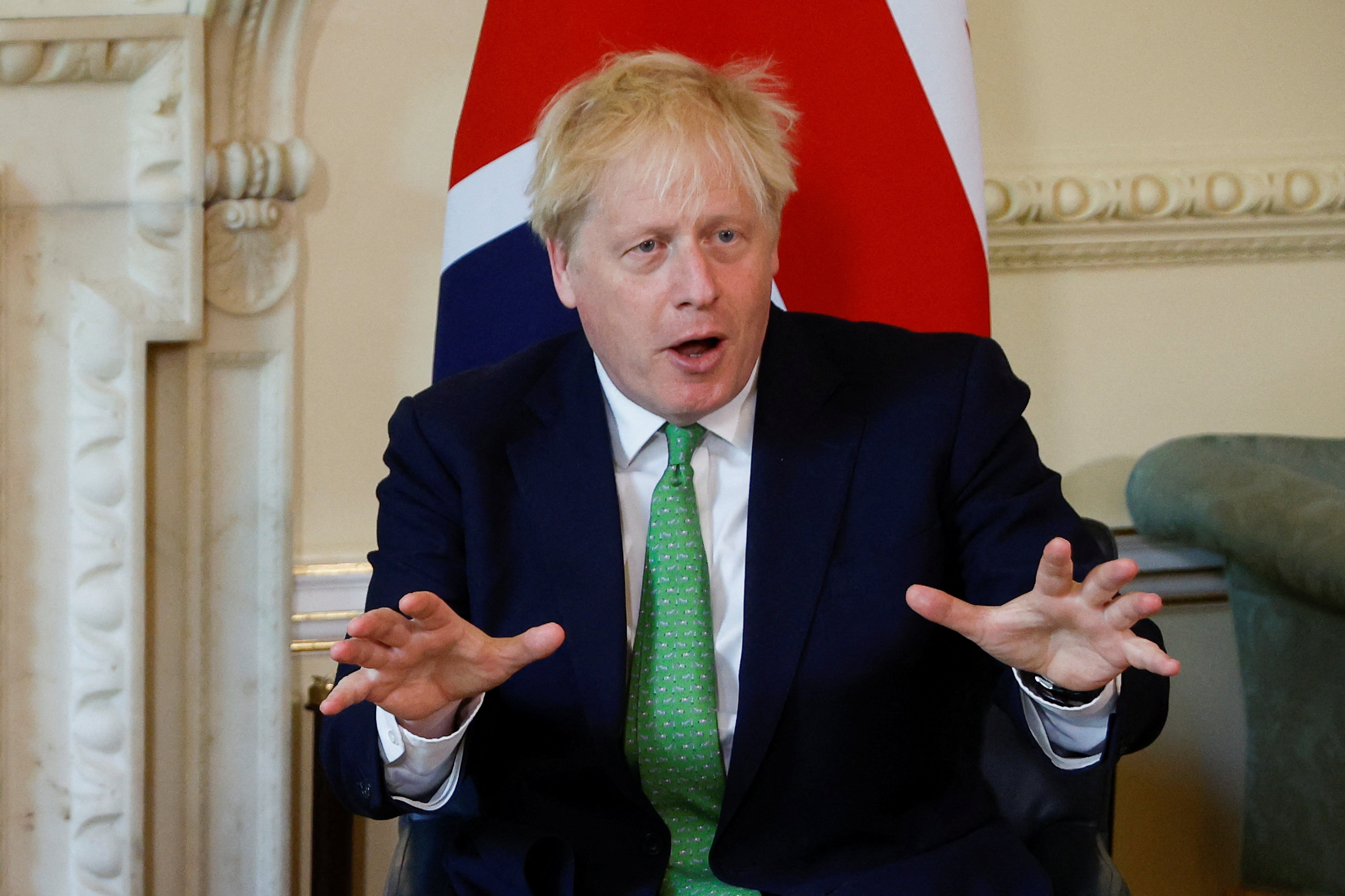 Boris Johnson was facing questions about Chris Pincher (John Sibley/PA)