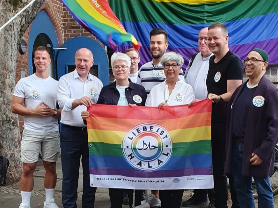 The Ibn Rushd-Goethe Mosque in Berlin have displayed a rainbow flag in support of LGBT+ people for the first time