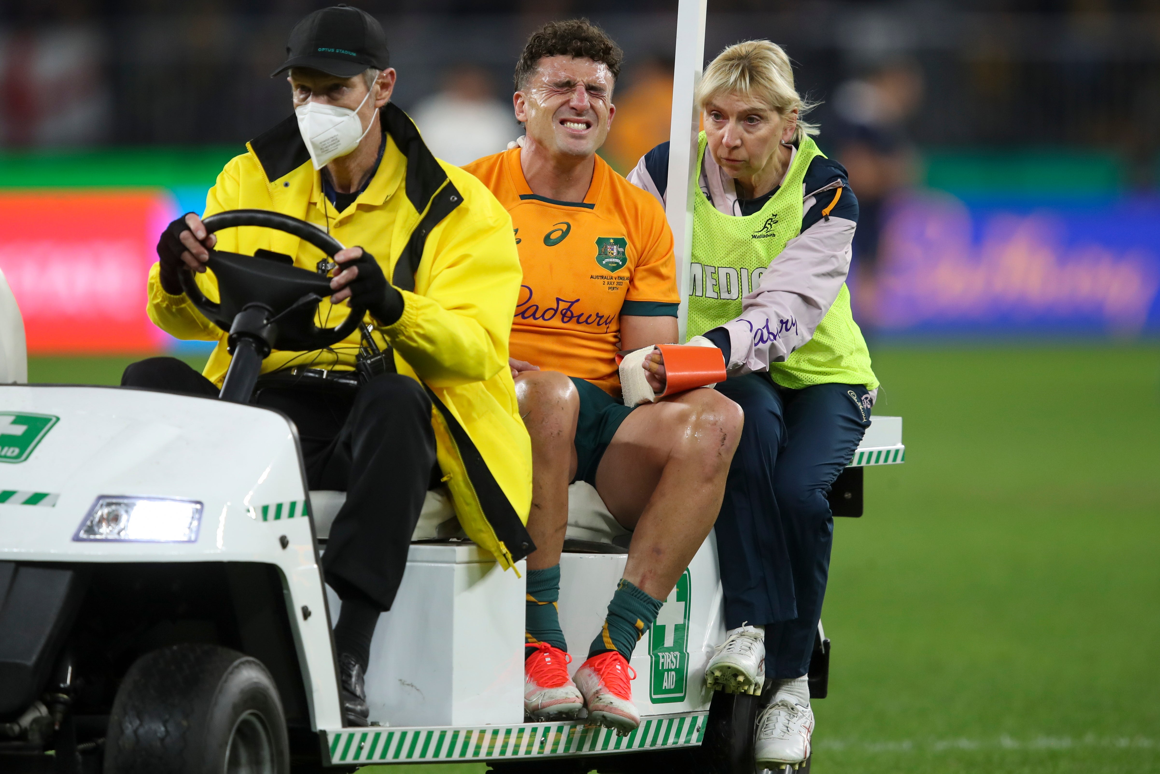 Australia lost Tom Banks to a nasty looking injury