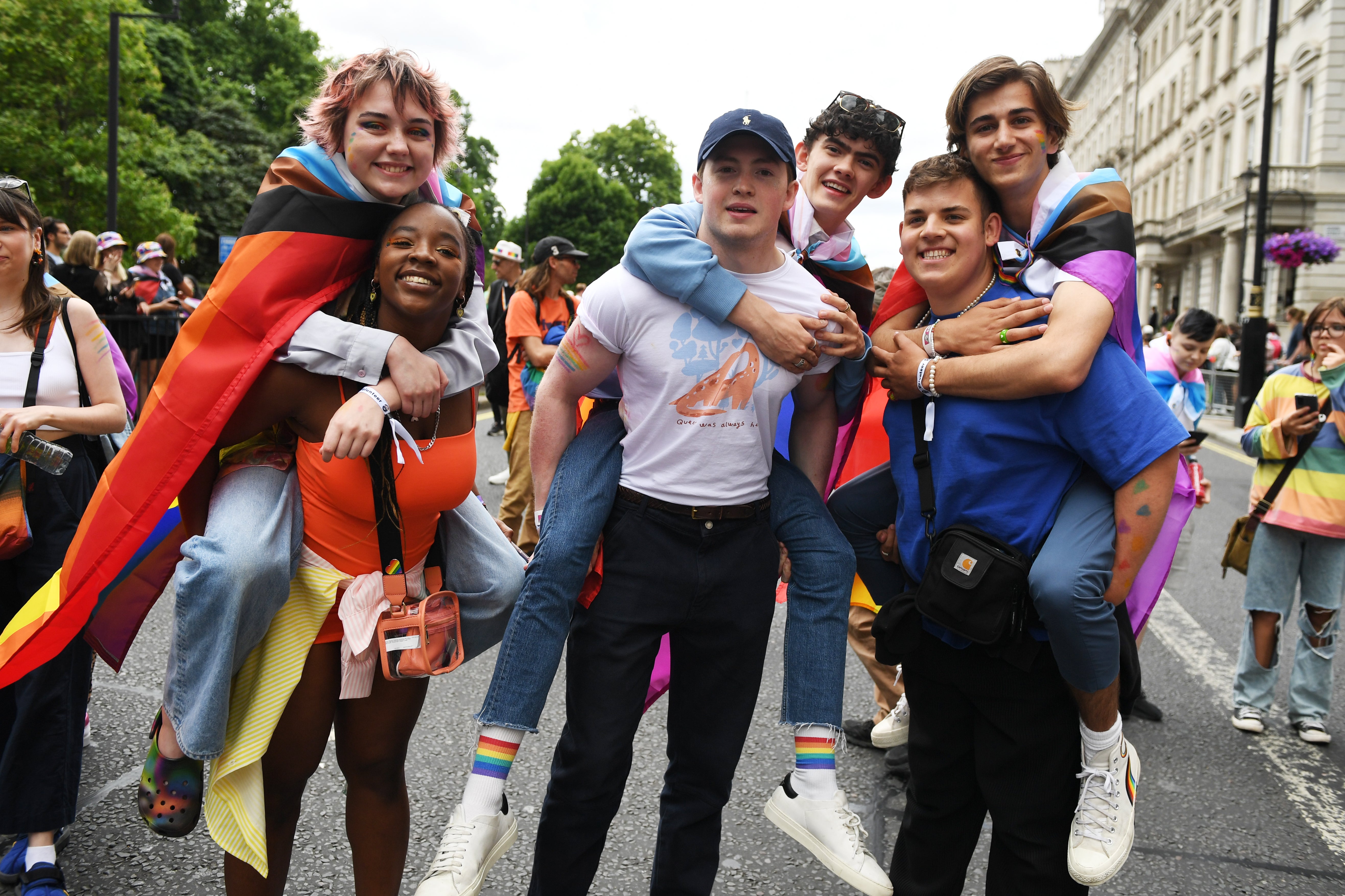 The cast of ‘Heartstopper’ at Pride in London