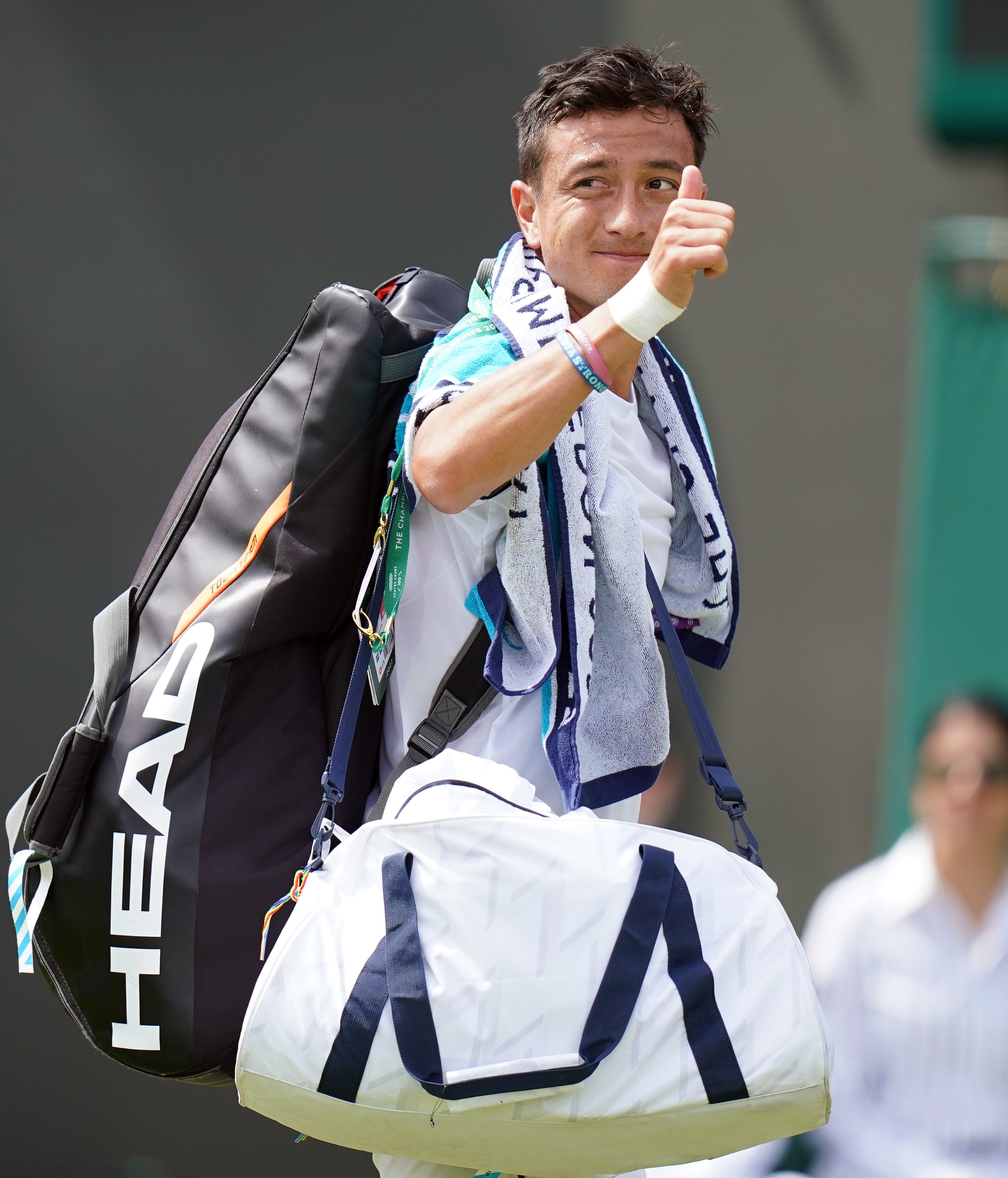 Ryan Peniston following his defeat to Steve Johnson on day three of the 2022 Wimbledon Championships at the All England Lawn Tennis and Croquet Club, Wimbledon. Picture date: Wednesday June 29, 2022.