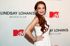 Actress Lindsay Lohan celebrates birthday as married woman