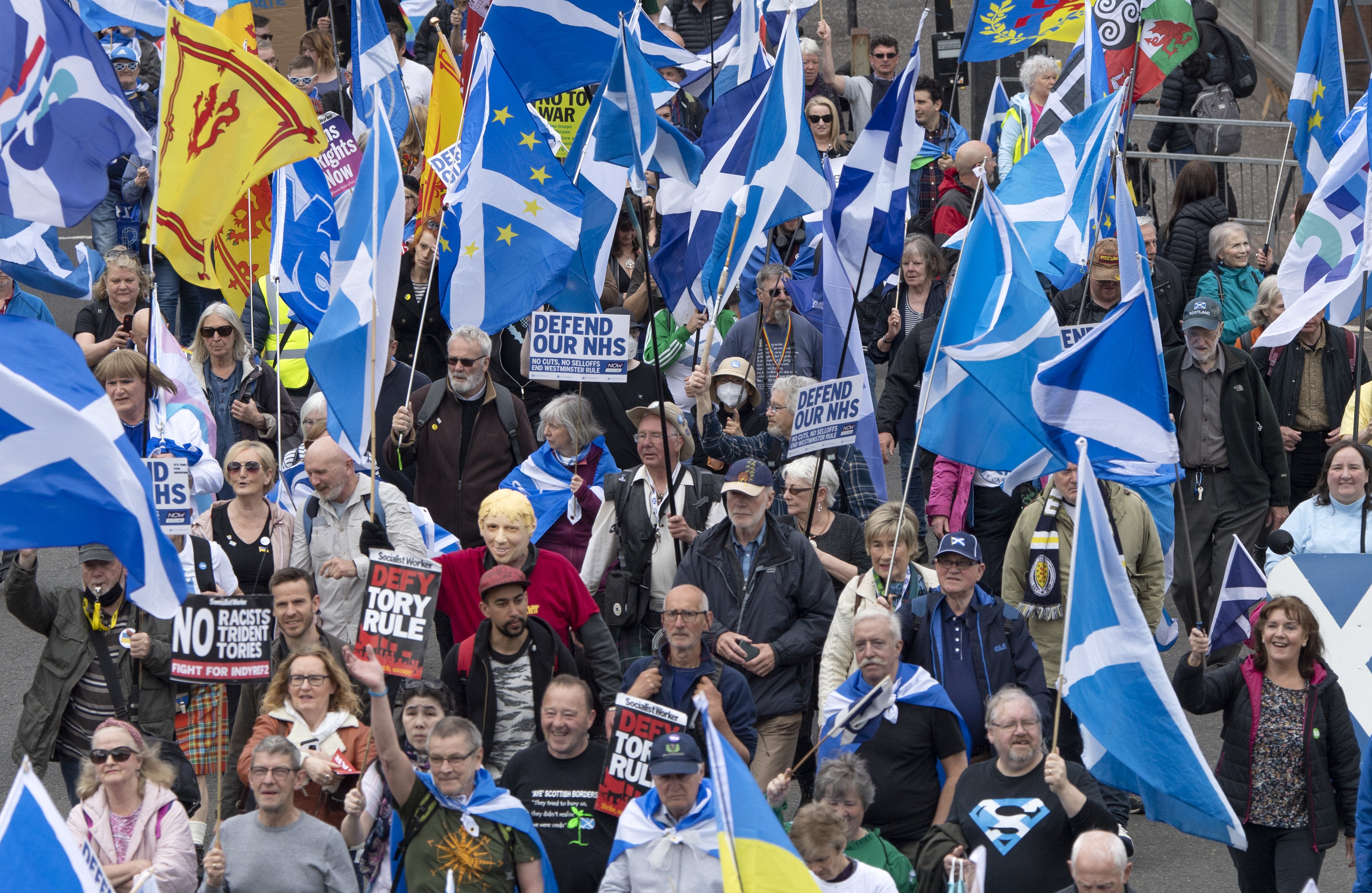A Panelbase poll for The Sunday Times has suggested 43% of voters are in favour of an independence referendum taking place next year (Lesley Martin/PA)