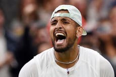 Nick Kyrgios overcomes meltdown to defeat Stefanos Tsitsipas in heated Wimbledon thriller