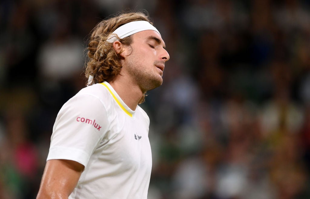 Stefanos Tsitsipas apologised after hitting a ball into the crowd