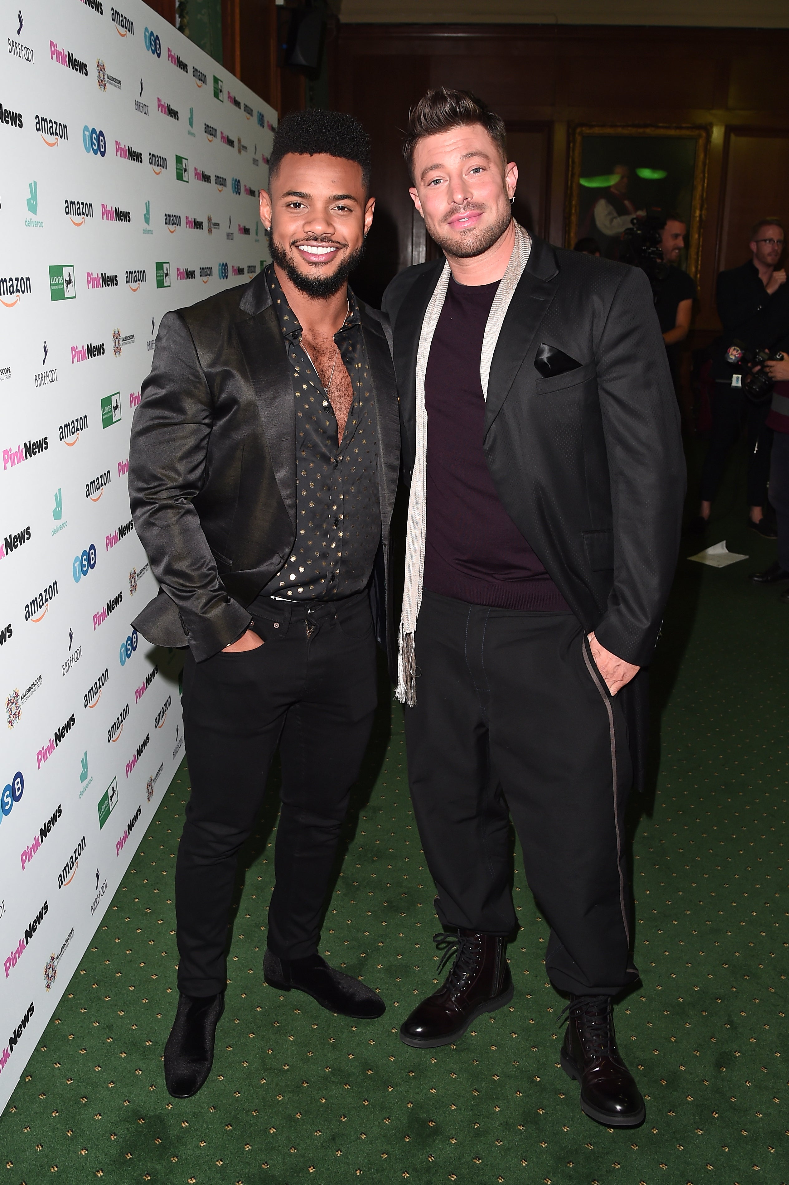 Rodrigo Reis and Duncan James attend the PinkNews Awards 2019 at The Church House