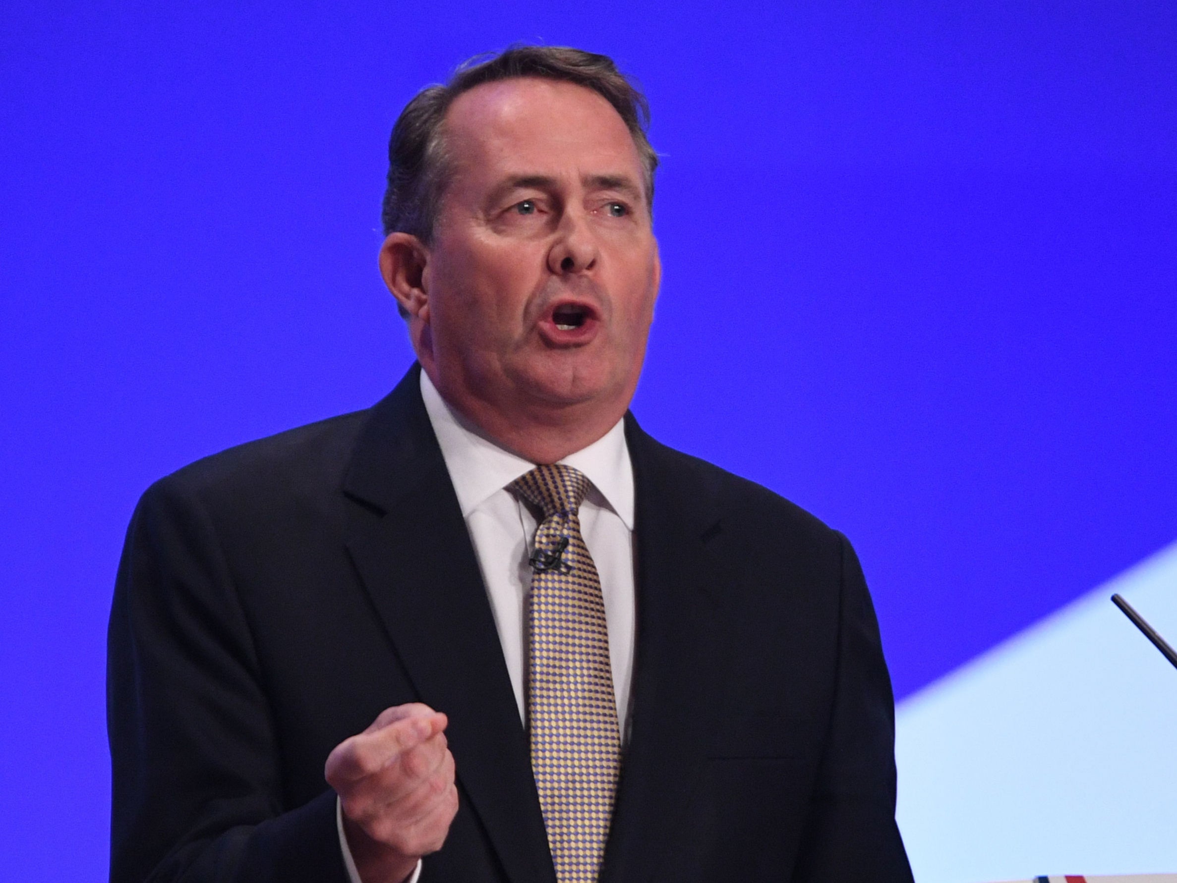 Former trade secretary Liam Fox