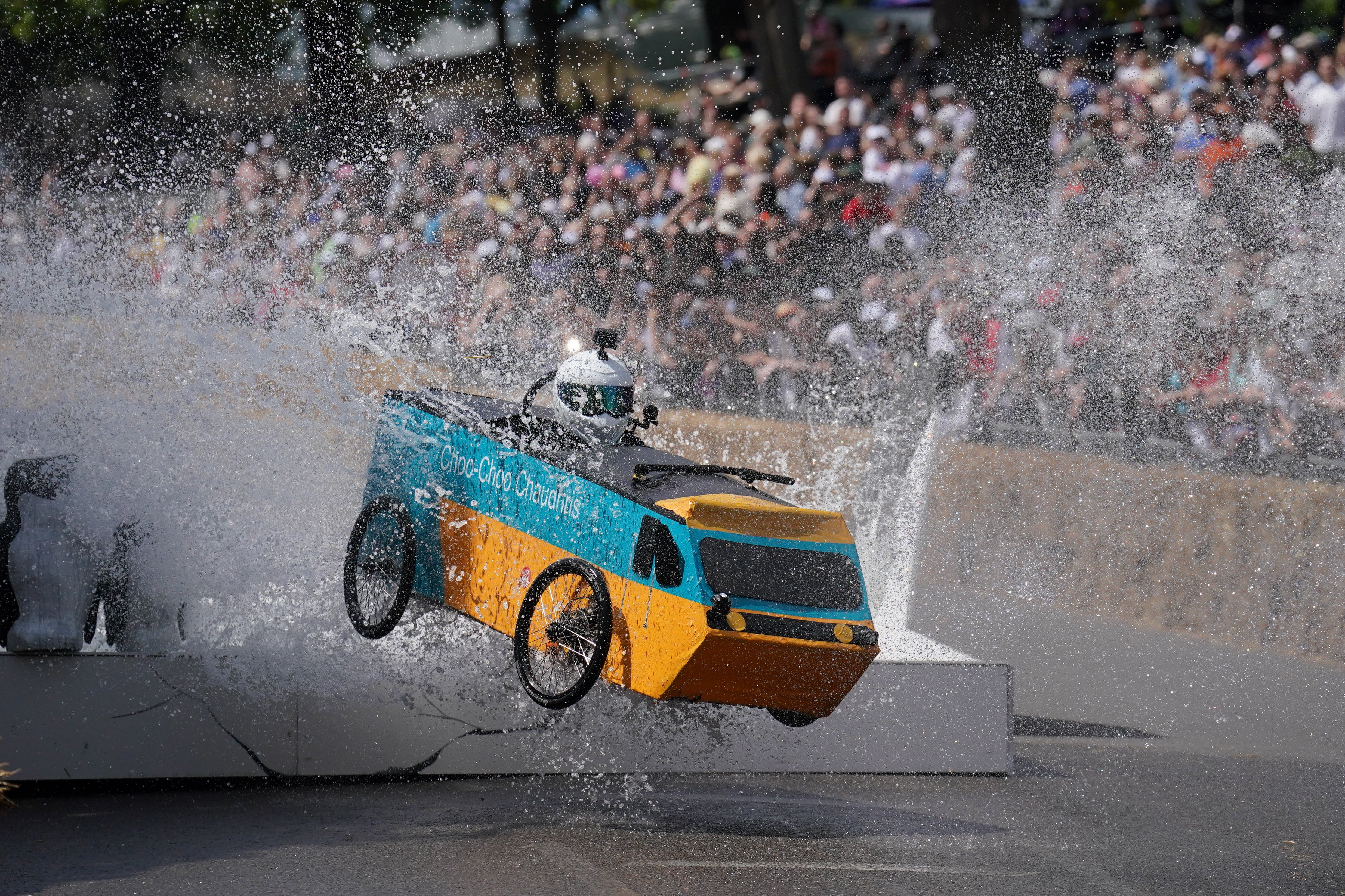 Spectators descended on Alexandra Palace in London on Sunday to witness the annual event (PA)