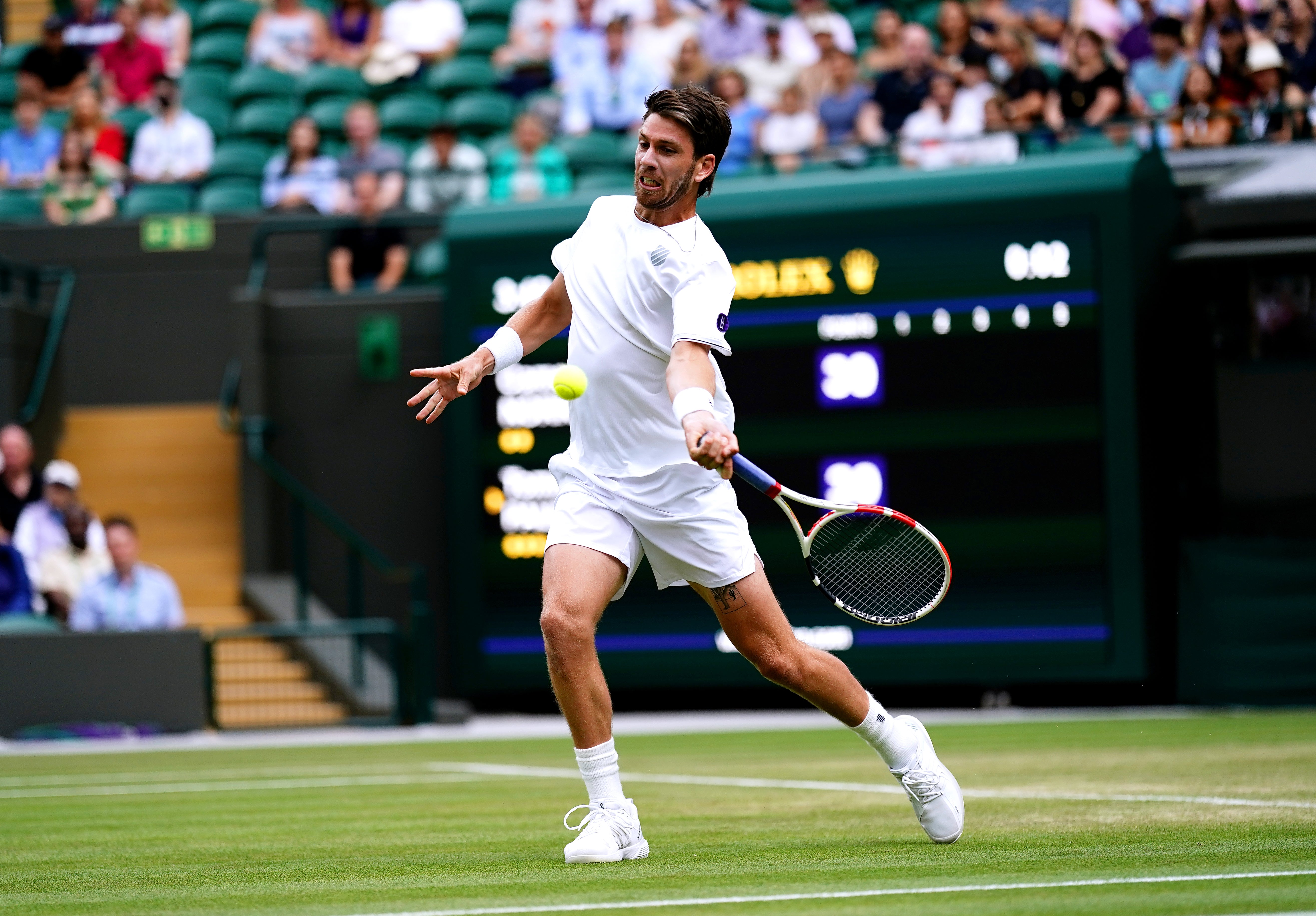 The Cameron Norrie forehand proved a formidable weapon in his last-16 win (Aaron Chown/PA)