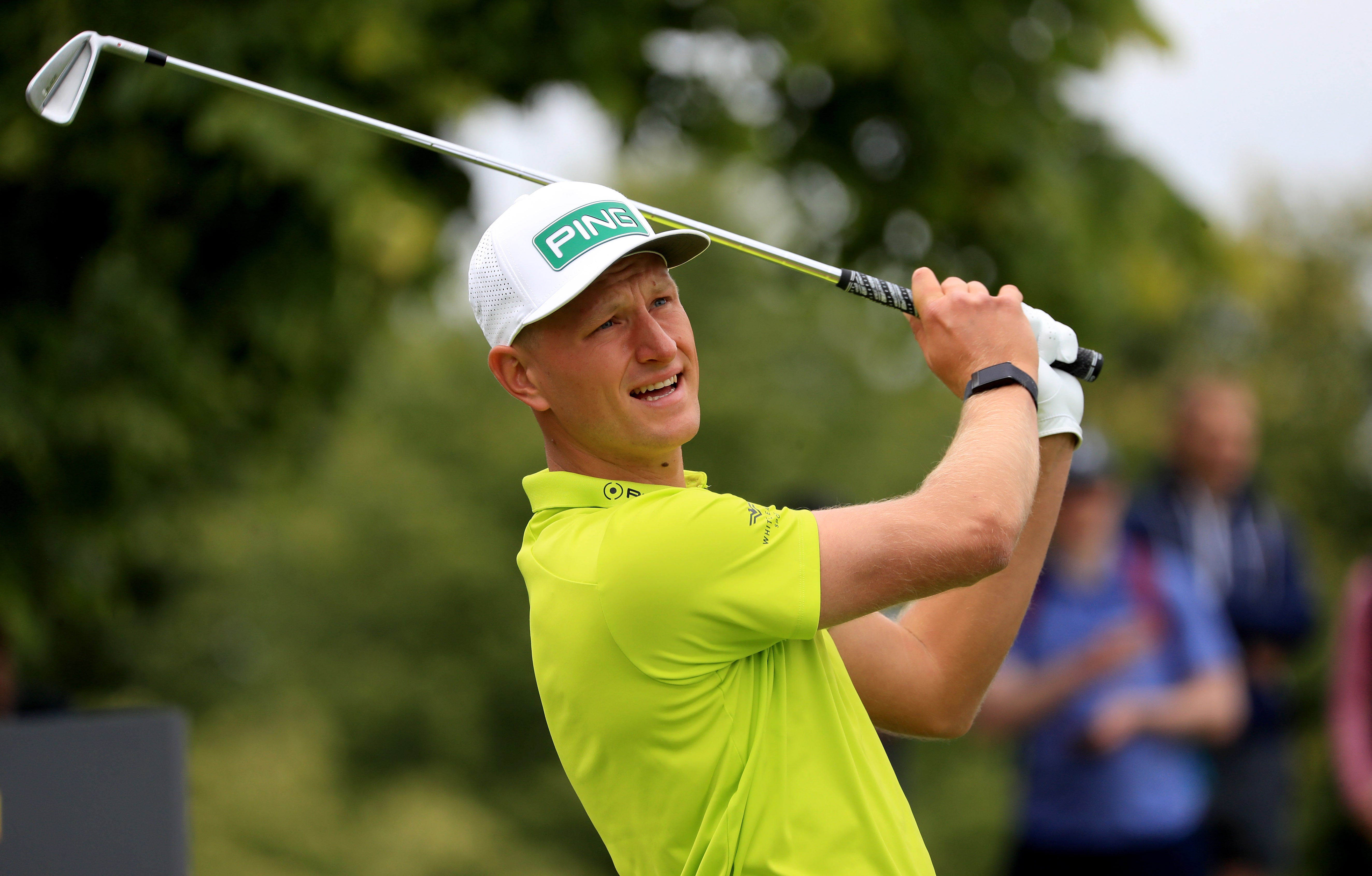 Adrian Meronk became the first Polish winner in DP World Tour history in the Horizon Irish Open (Donall Farmer/PA)