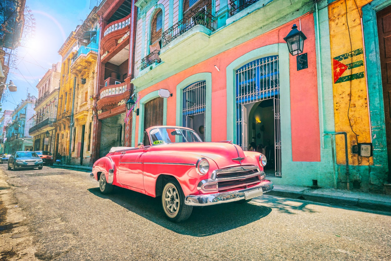 A vintage car in the streets of Havana