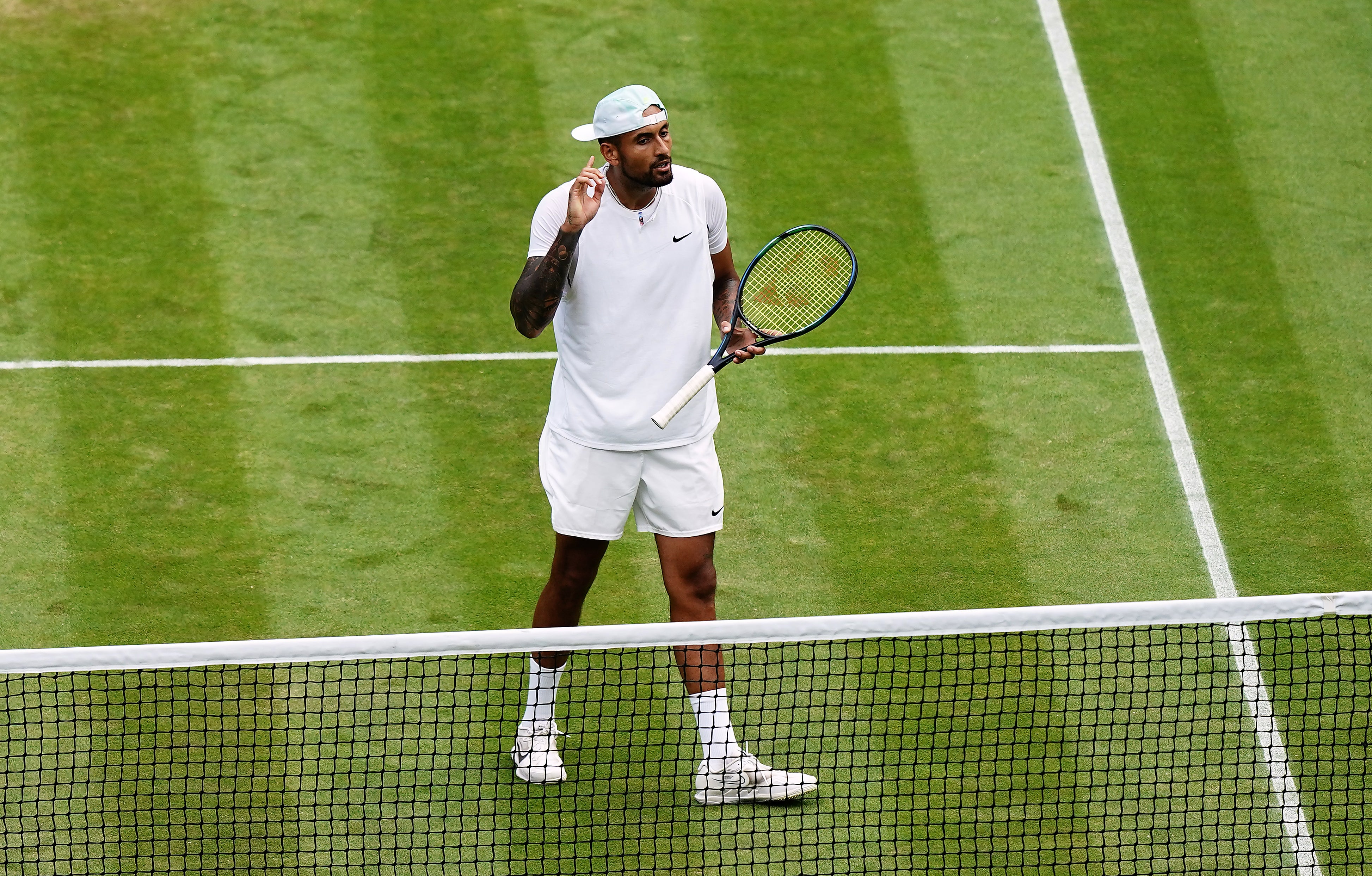 Nick Kyrgios celebrates his victory (Aaron Chown/PA)