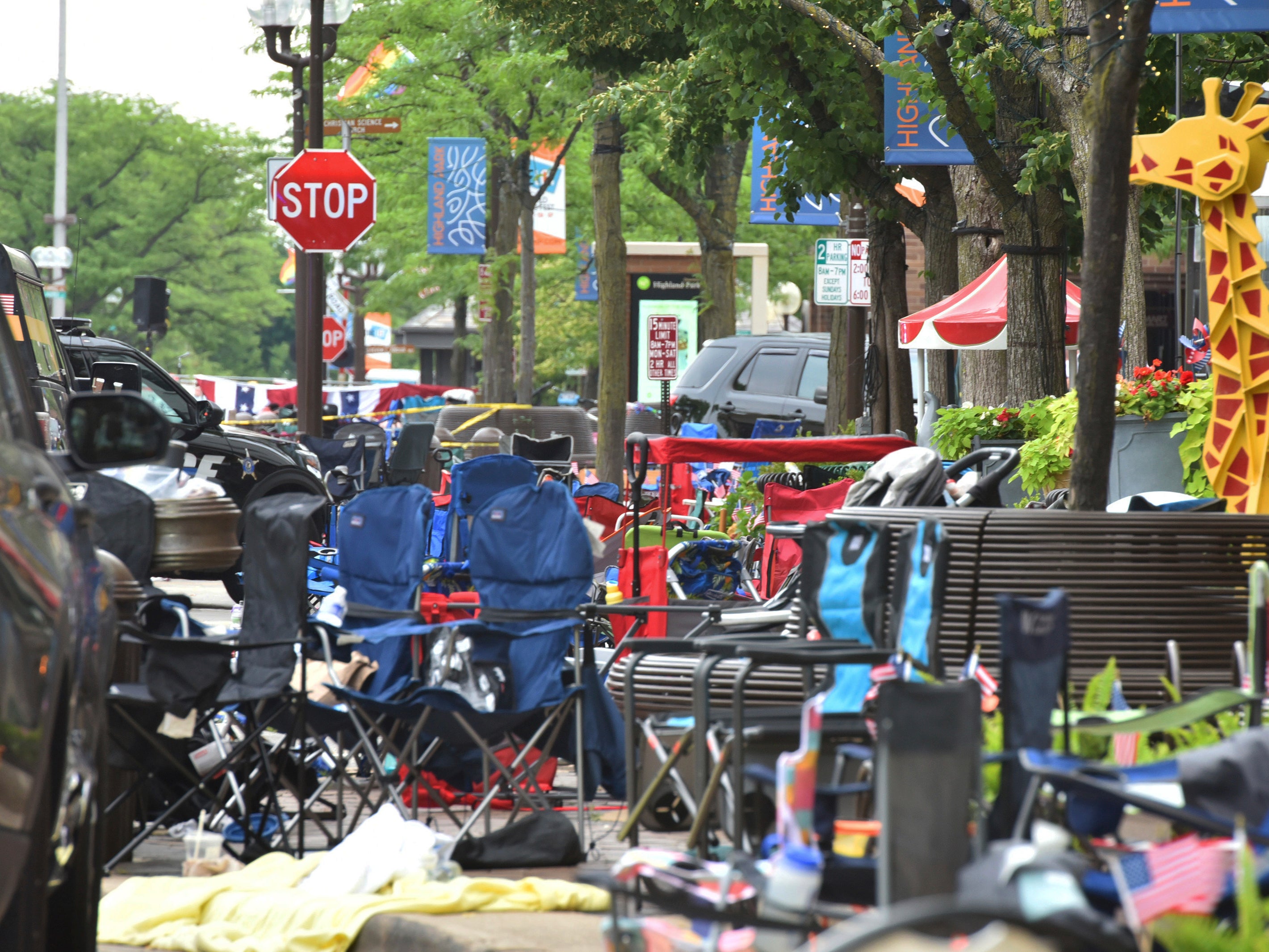 One eyewitness described a scene of ‘pandemonium’ as crowds of people fled the area, abandoning tricycles, chairs and prams in a desperate bid to escape