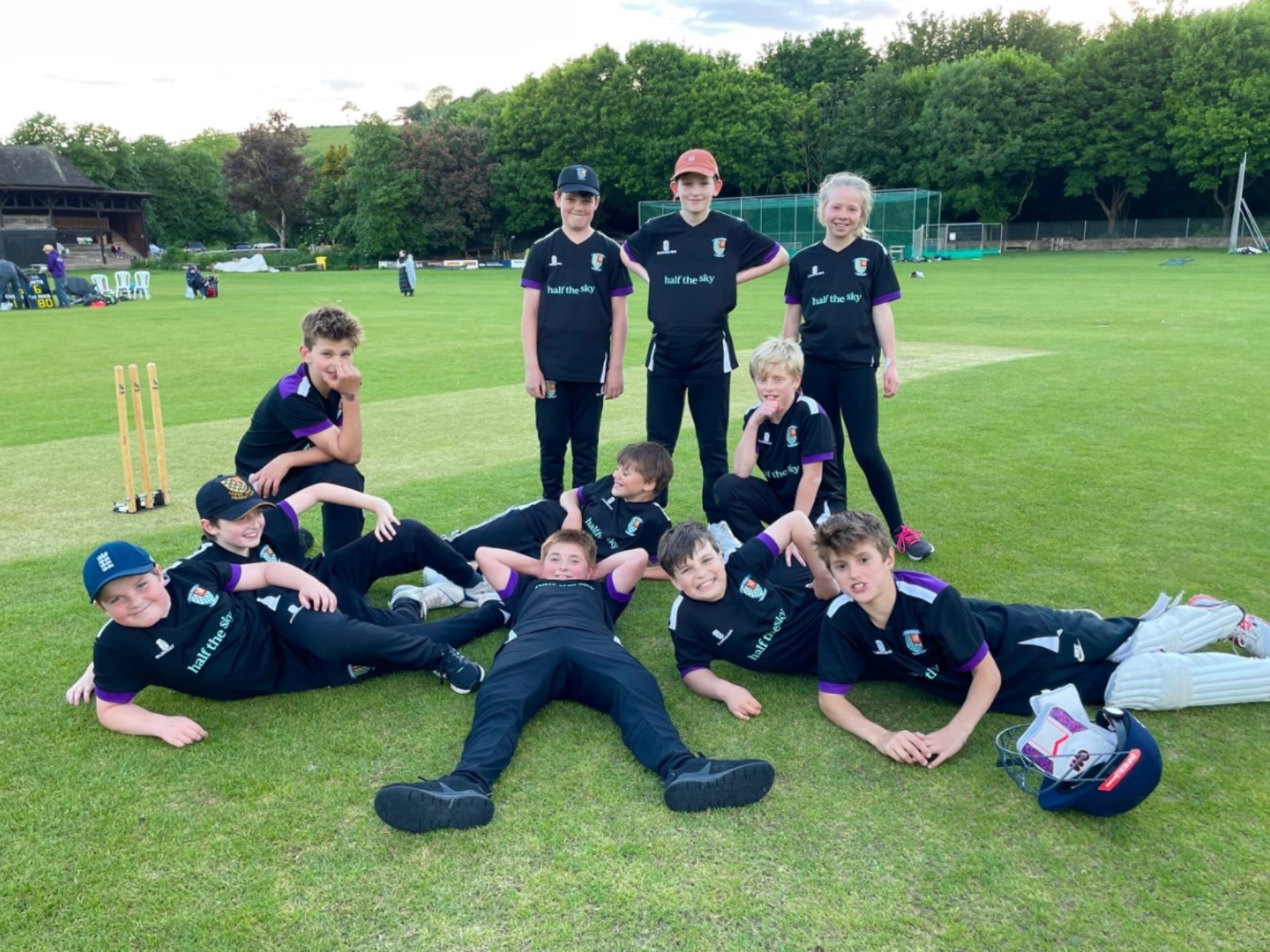 Lewes Priory Cricket Club’s Under 12s team in the new kit