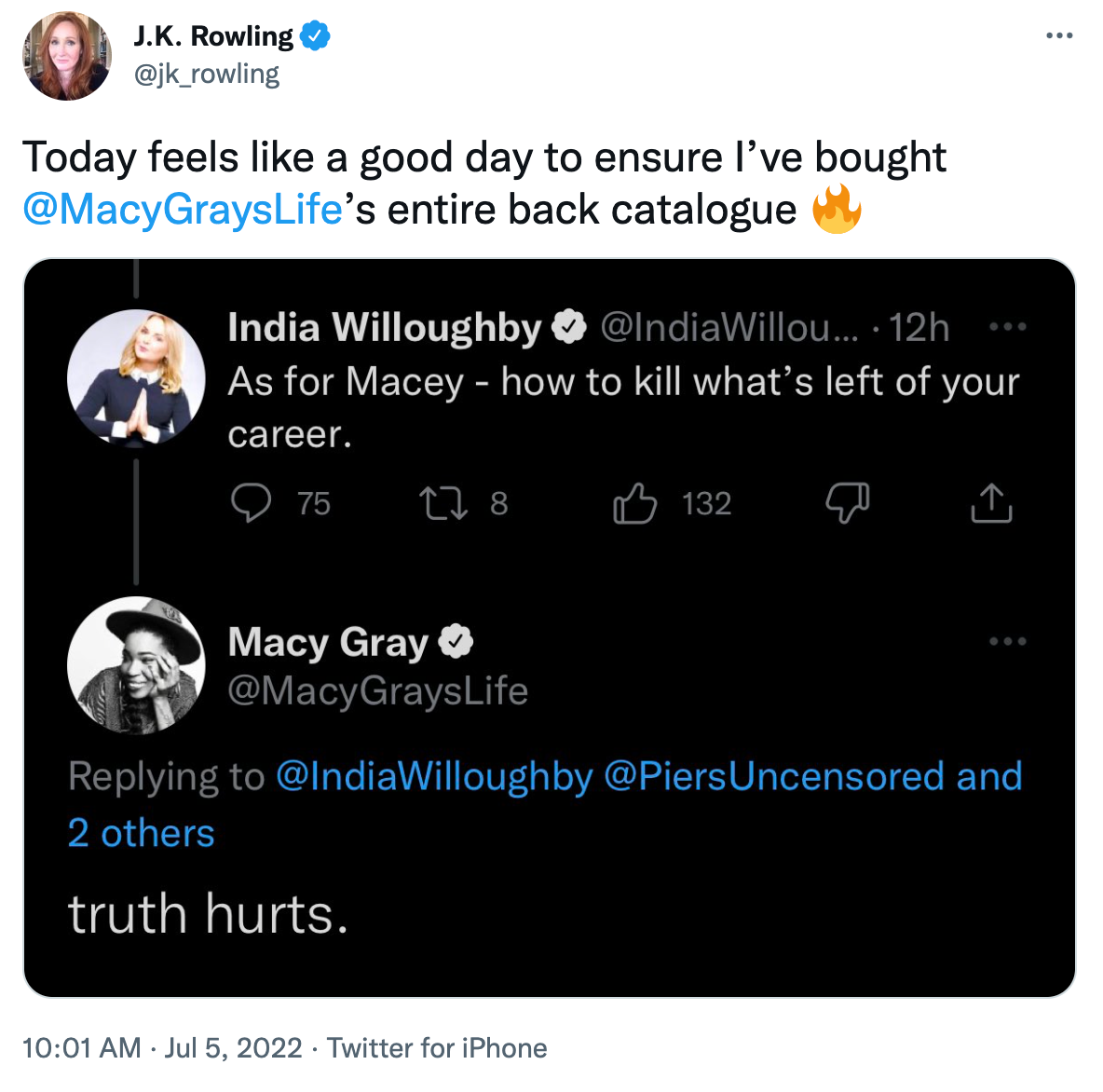 Rowling’s tweet