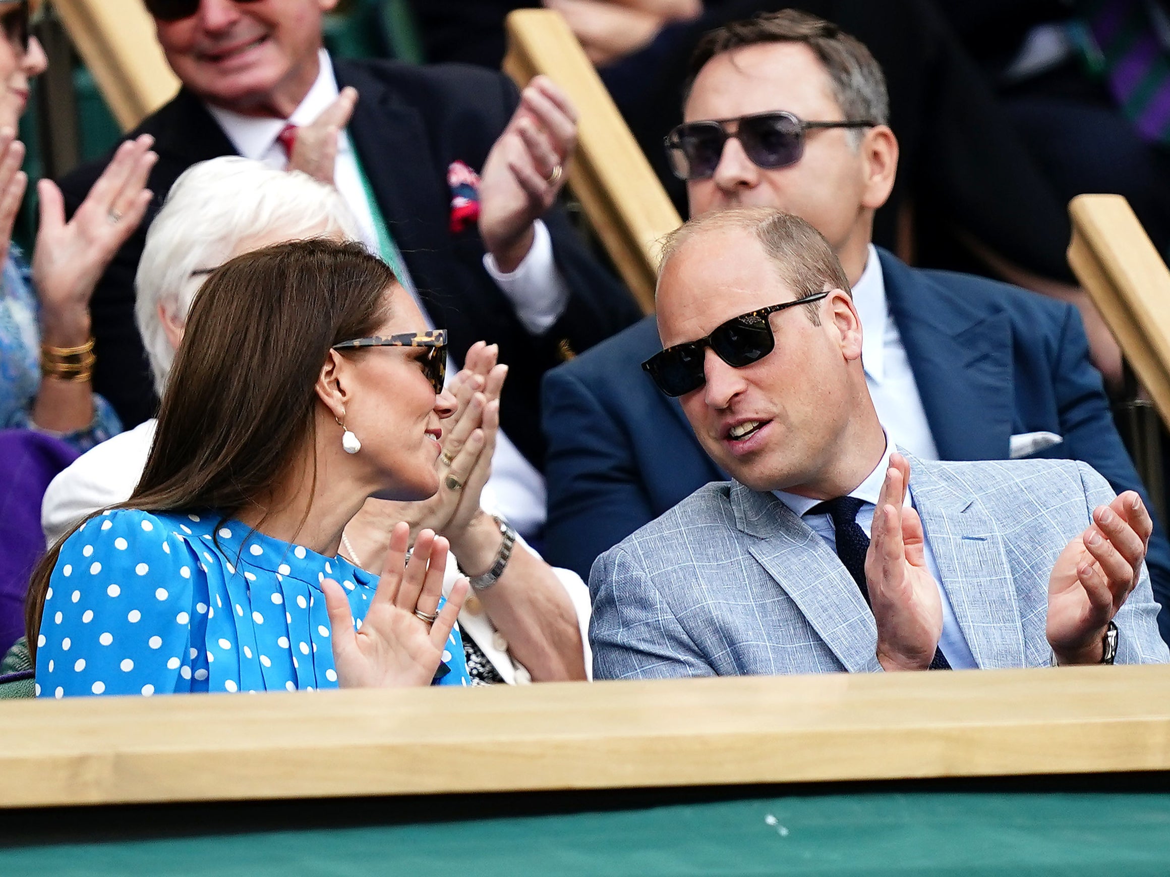 The couple were pictured at Wimbledon on Tuesday