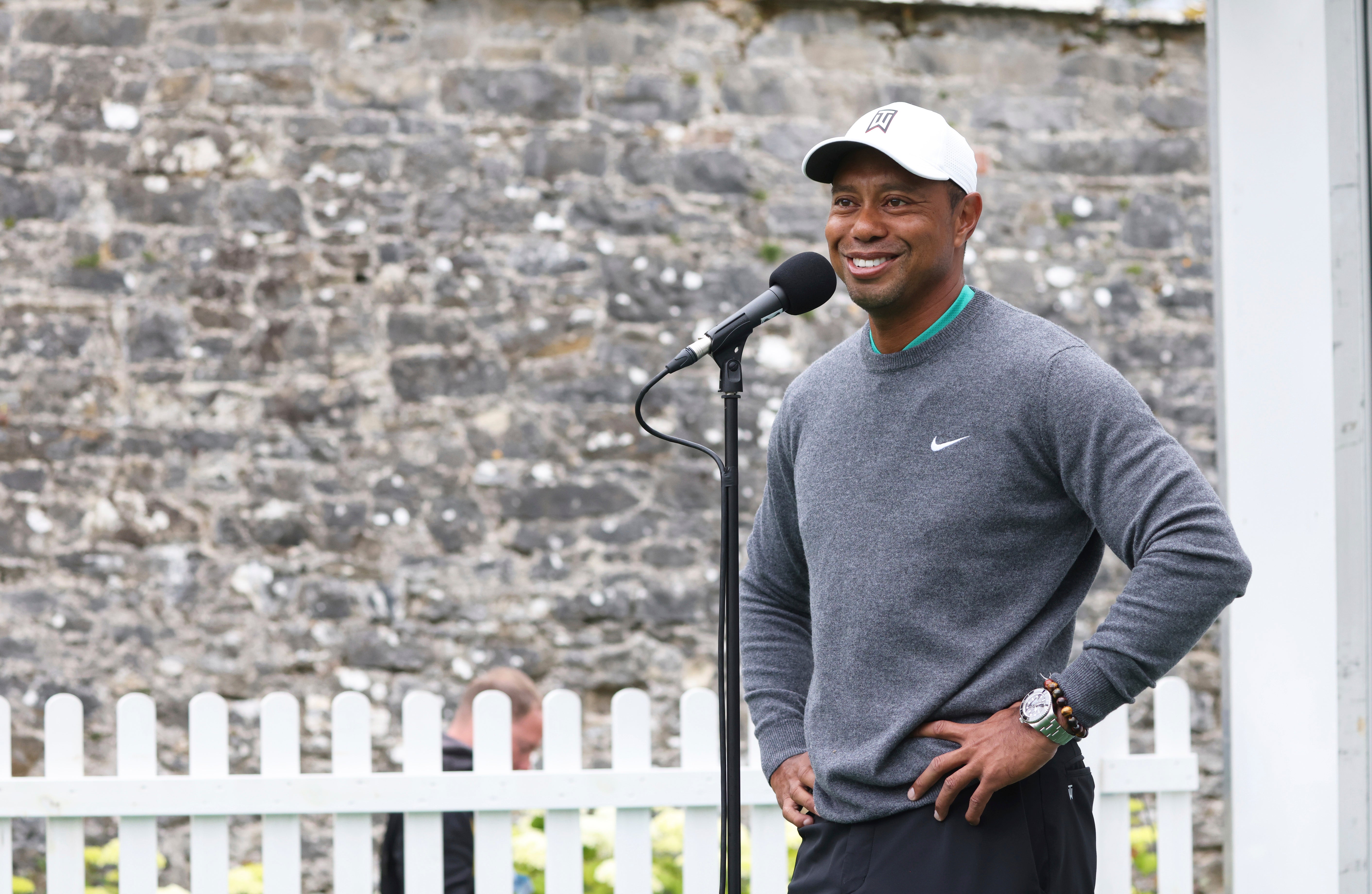 Woods was speaking at the JP McManus Pro-Am at Adare Manor (Peter Morrison/AP/PA)