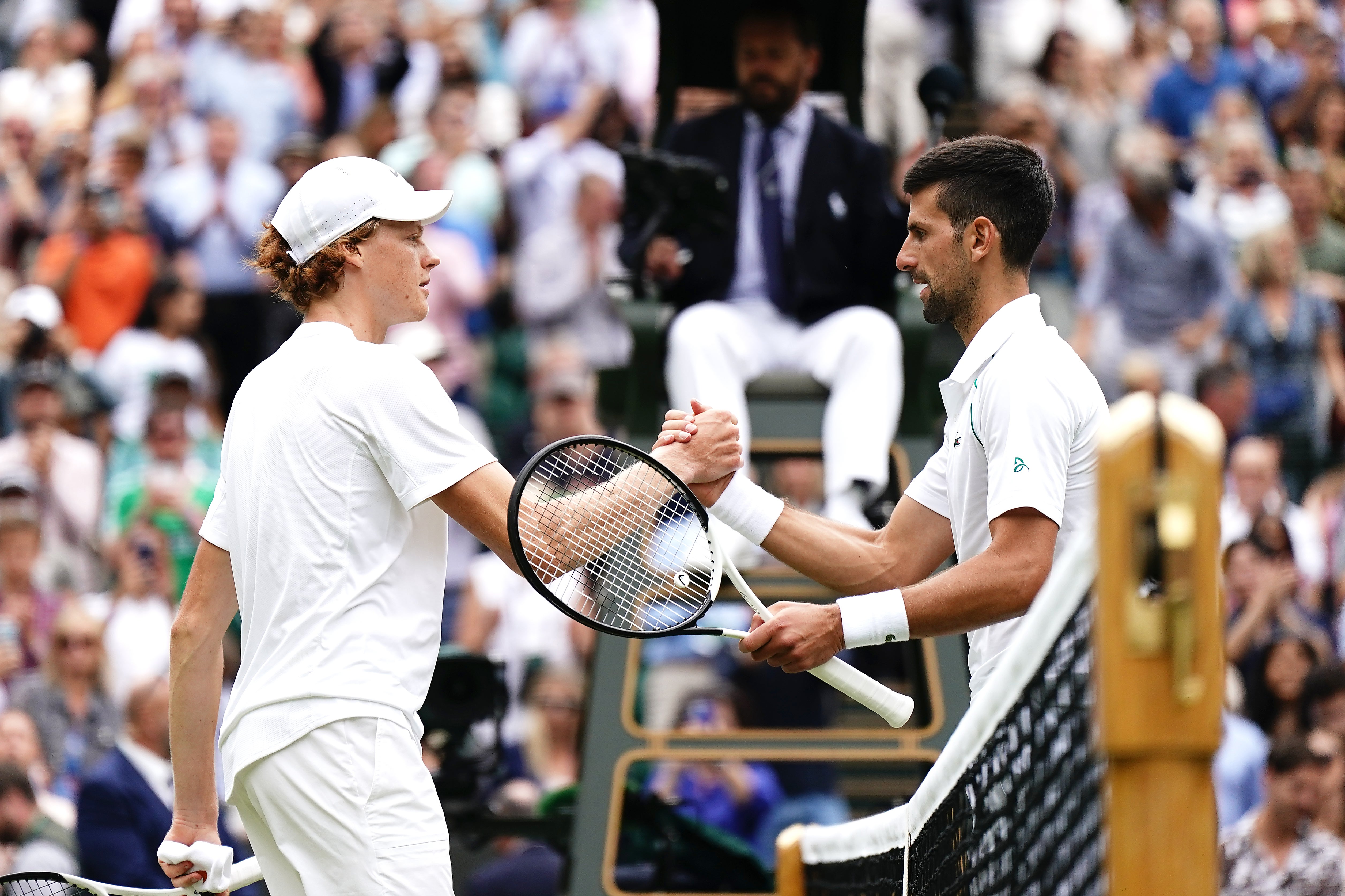 Jannik Sinner pushed the defending champion all the way (Aaron Chown/PA)