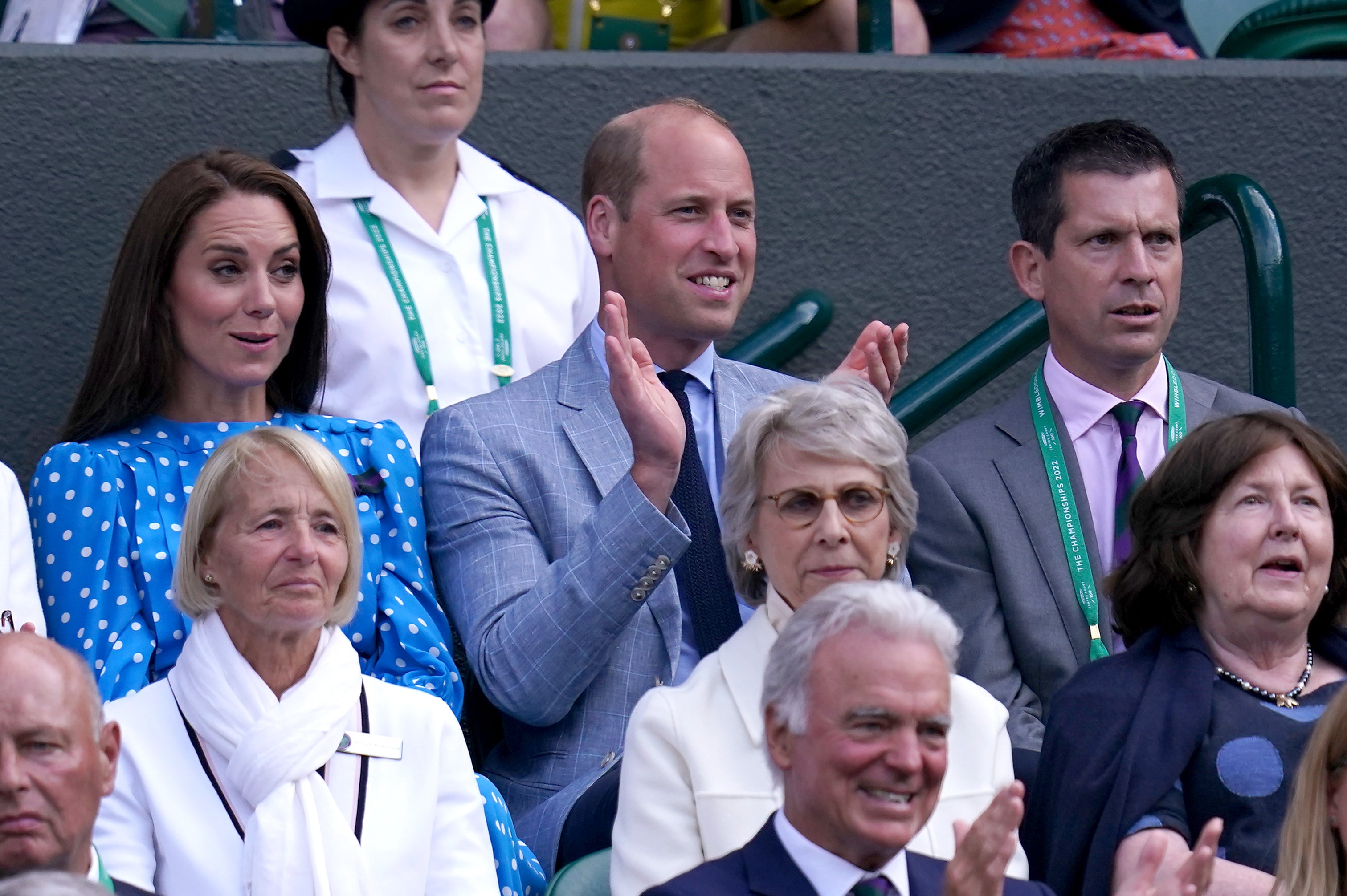 The Duke and Duchess of Cambridge cheer on Cameron Norrie (John Walton/PA)