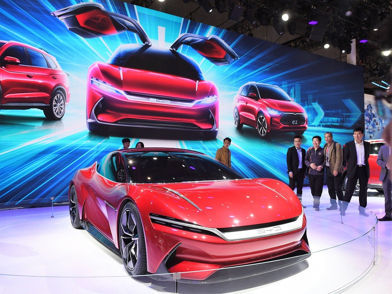 The BYD E-SEED GT electric concept car at the Shanghai Auto Show in Shanghai on 17 April, 2019