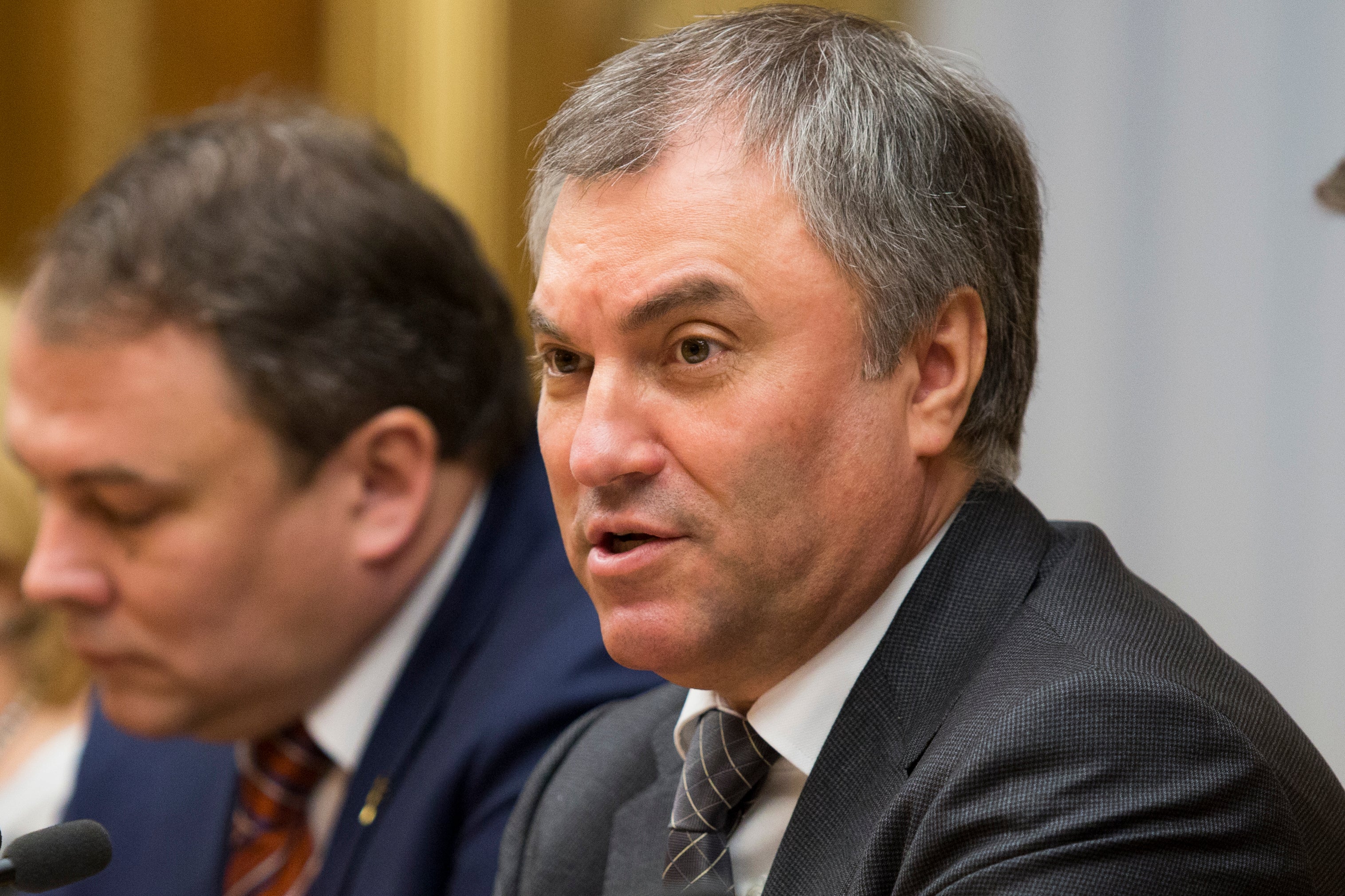 Speaker of the State Duma Vyacheslav Volodin welcome the fall of Mr Johnson