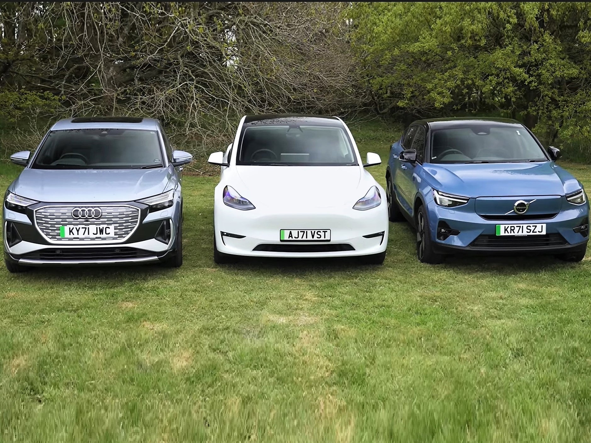 Range comparisons of Audi, Tesla and Volvo EVs have been carried out by comparison sites