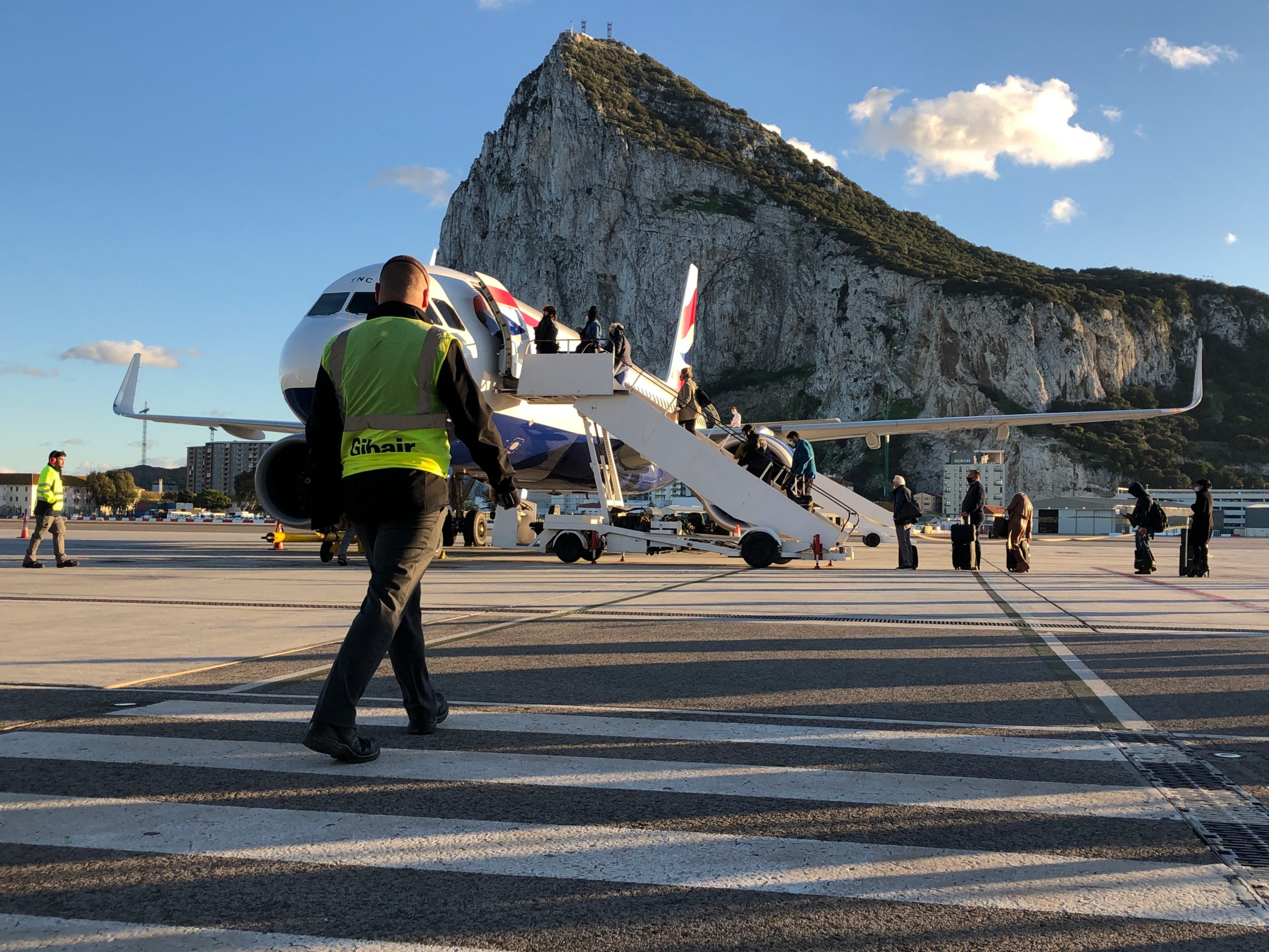 Rock solid? A British Airways Airbus A320 at Gibraltar airport