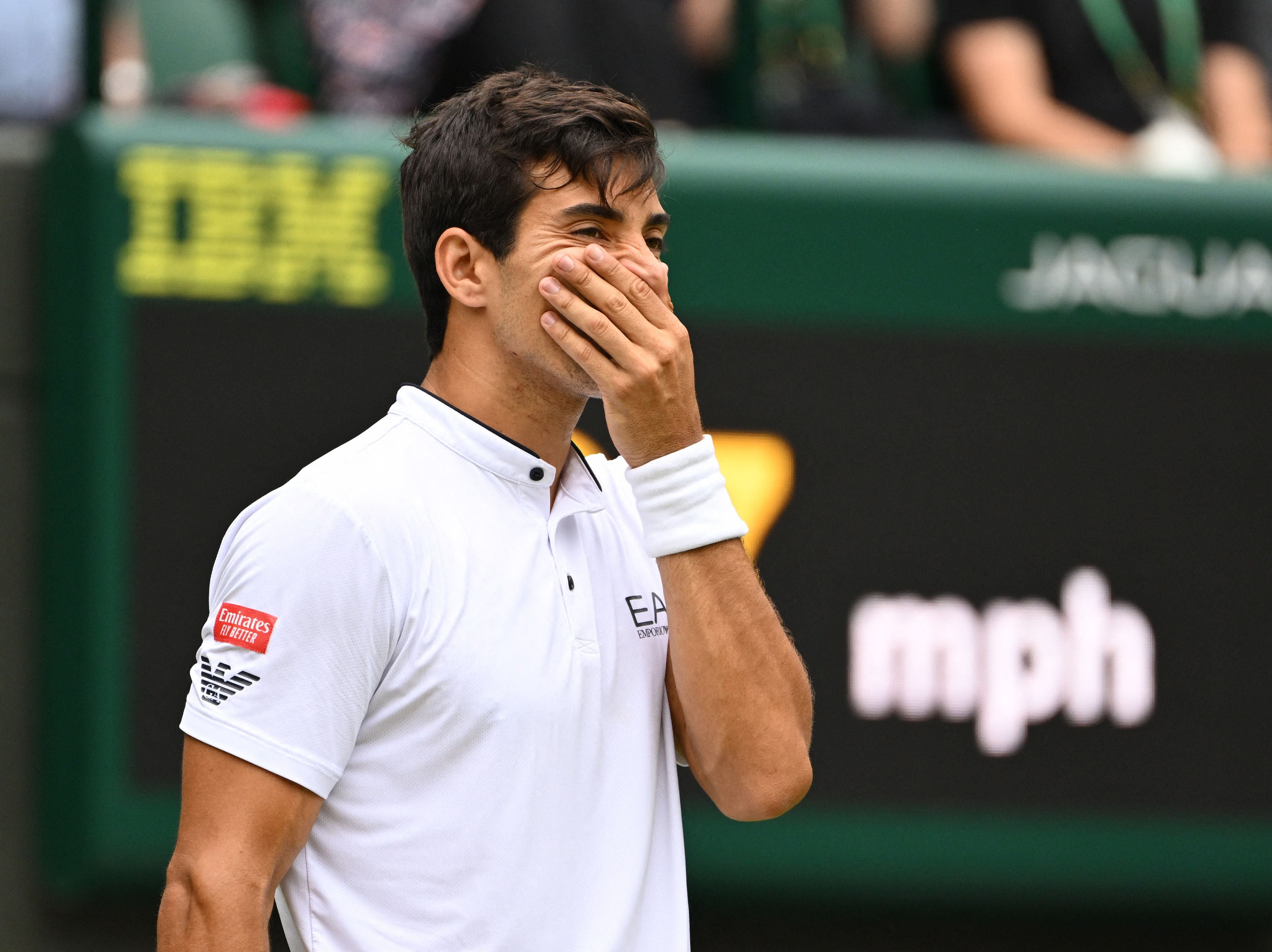 Cristian Garin sometimes appeared bamboozled by the Kyrgios serve