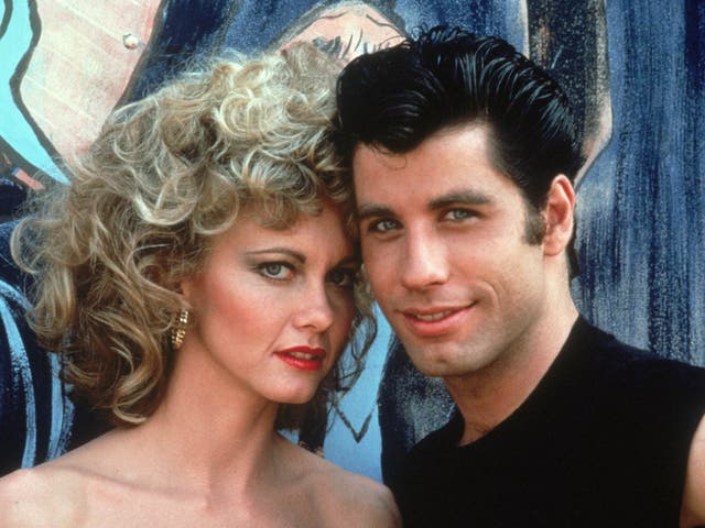 <p>Olivia Newton-John and John Travolta in ‘Grease’</p>