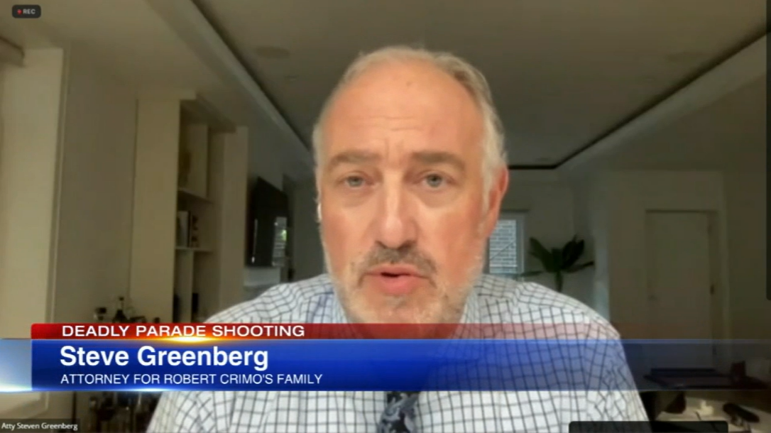 Attorney Steve Greenberg, who is representing the parents of alleged Highland Park shooter Robert Crimo, says ‘this isn’t the parent’s fault’ in his first on-camera interview with the press since taking on the Crimo’s case