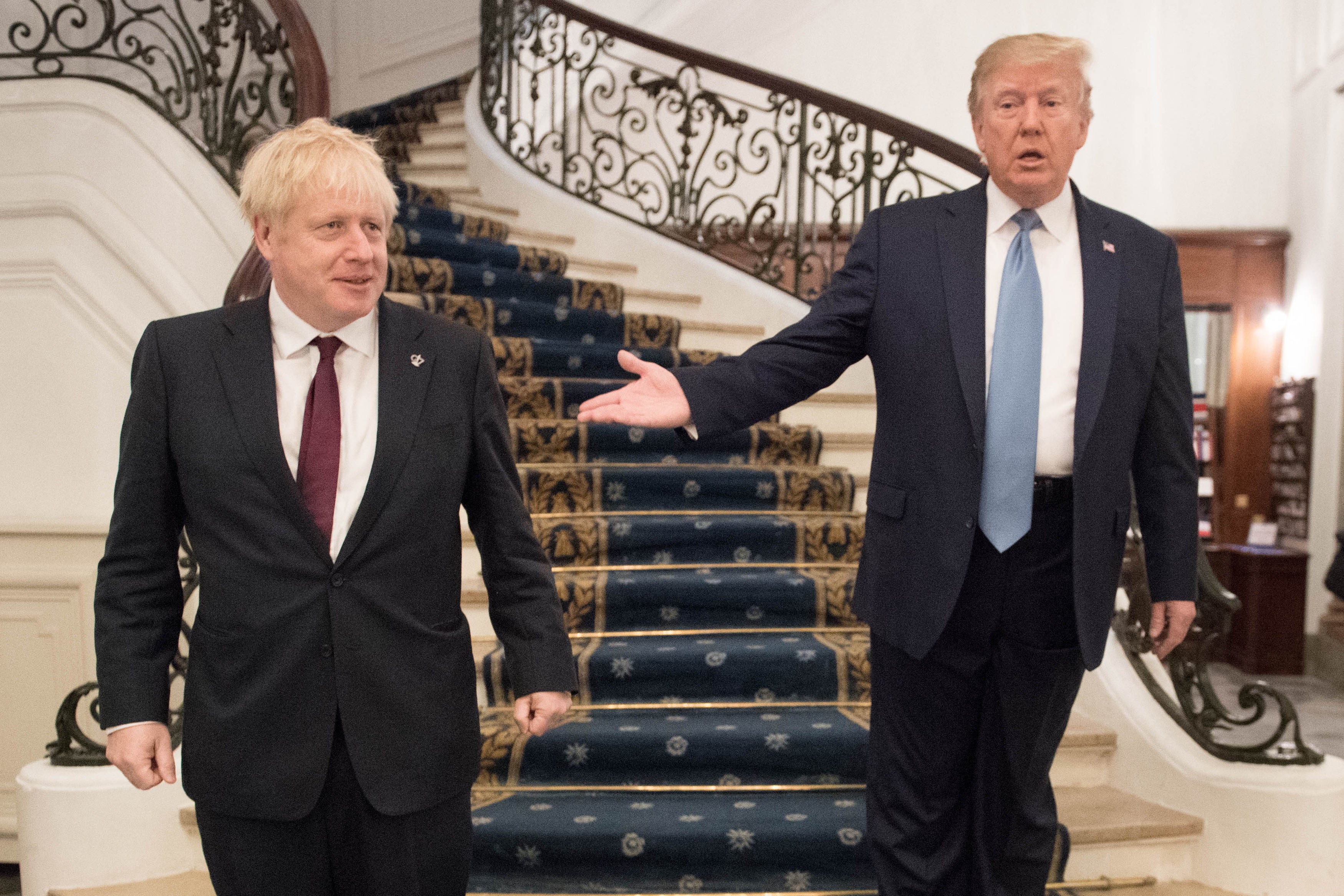 The PM meeting the then-US president Donald Trump for bilateral talks during the G7 summit in Biarritz, France, in 2019