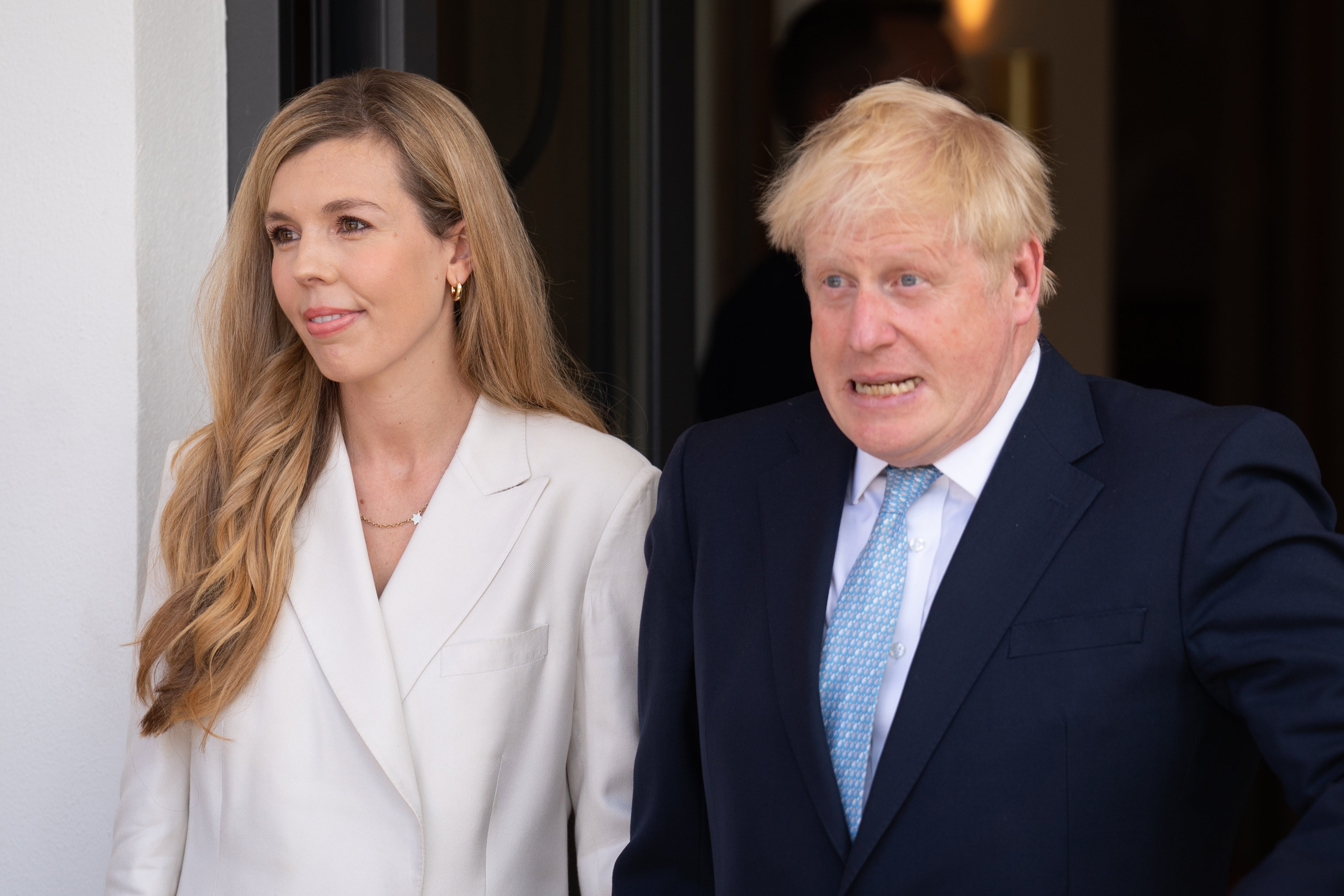 Carrie and Boris Johnson (Stefan Rousseau/PA)