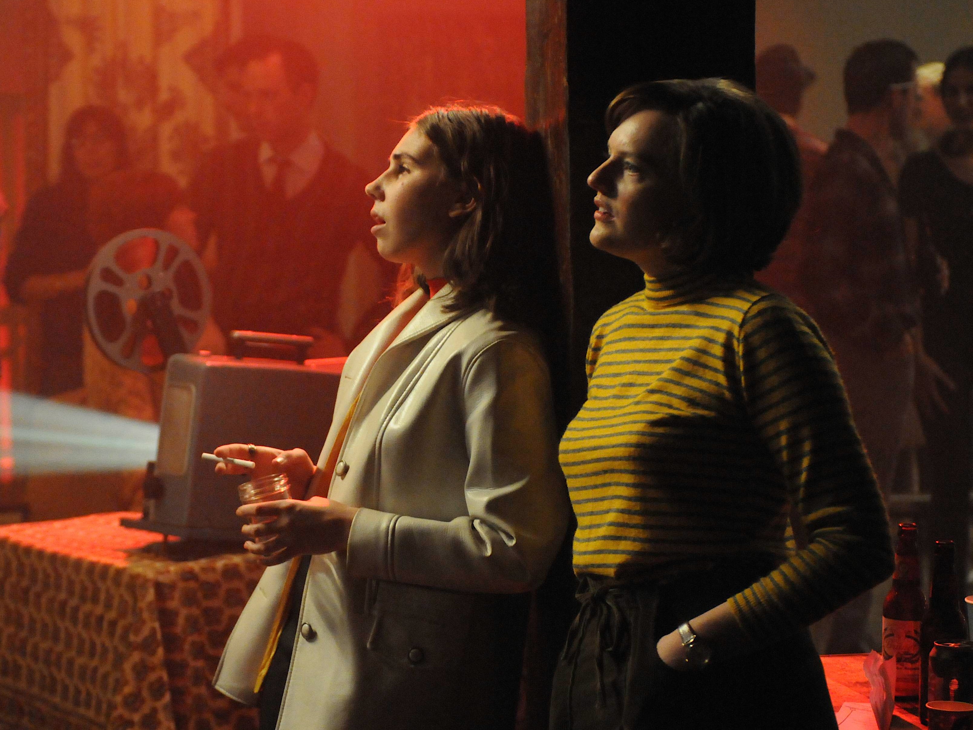 The ice-cool Joyce (Zosia Mamet) and Peggy Olsen (Elisabeth Moss) in season four of ‘Mad Men'