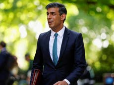 Boris Johnson news - live: MPs throw support behind Rishi Sunak’s leadership bid